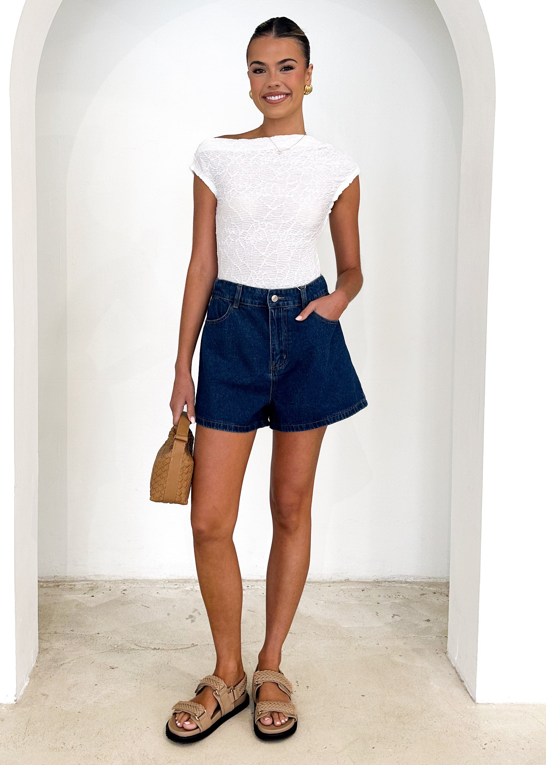 Elisha Denim Shorts - Indigo