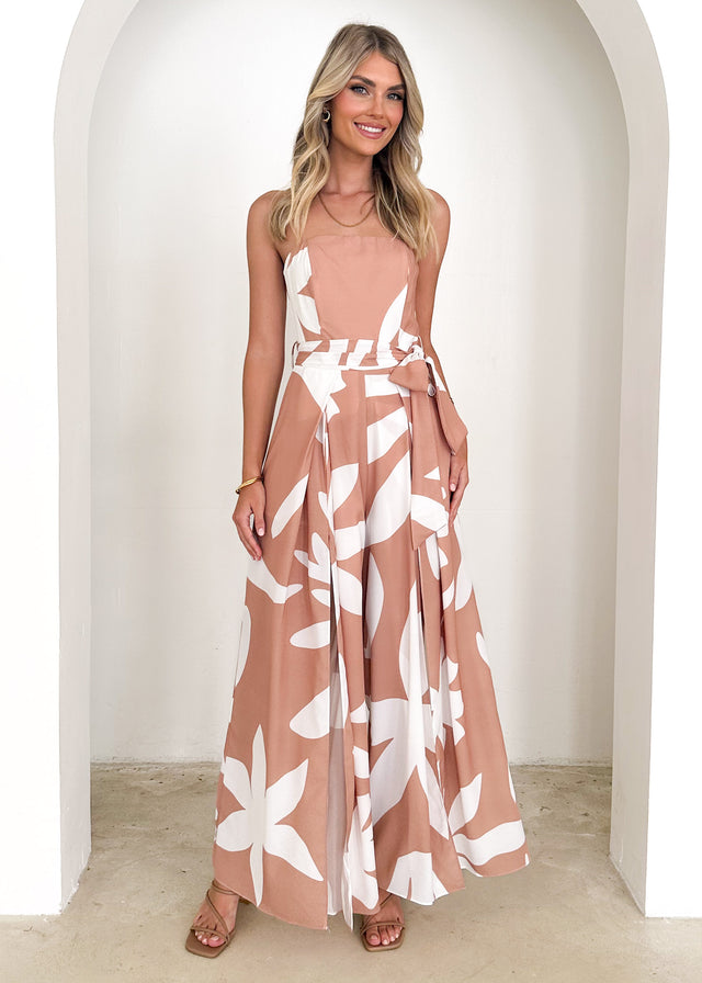 Colorado Pantsuit - Tan Abstract