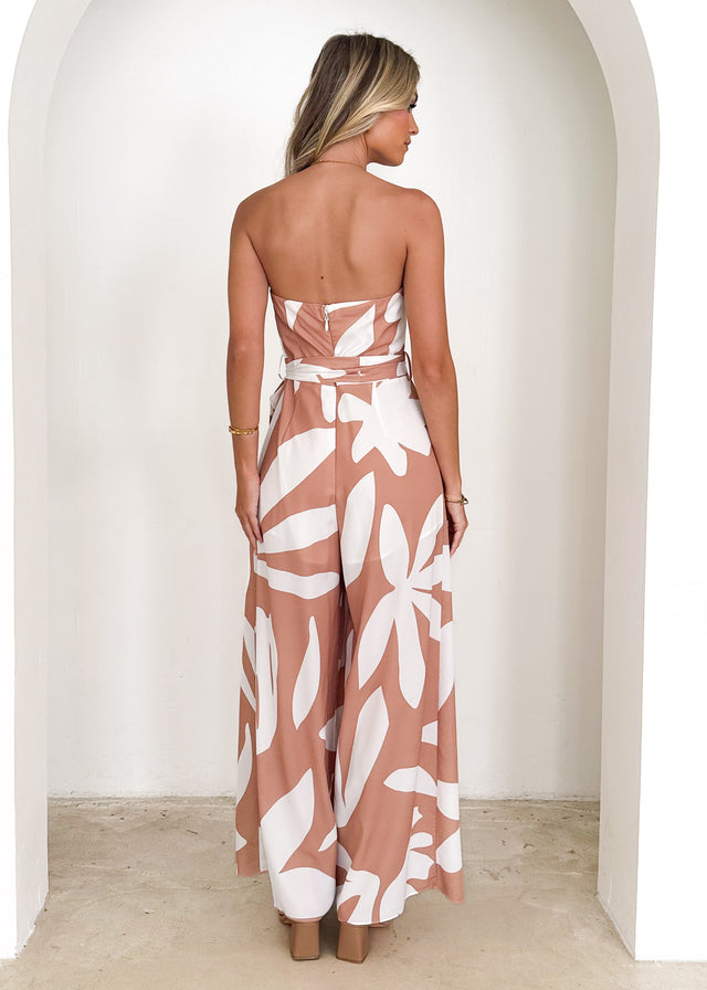 Colorado Pantsuit - Tan Abstract