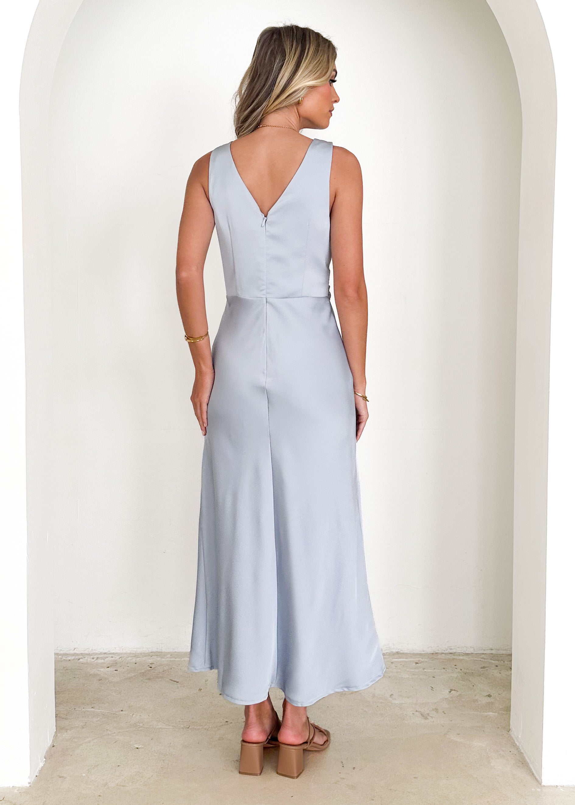 Aleya Midi Dress - Sky Blue