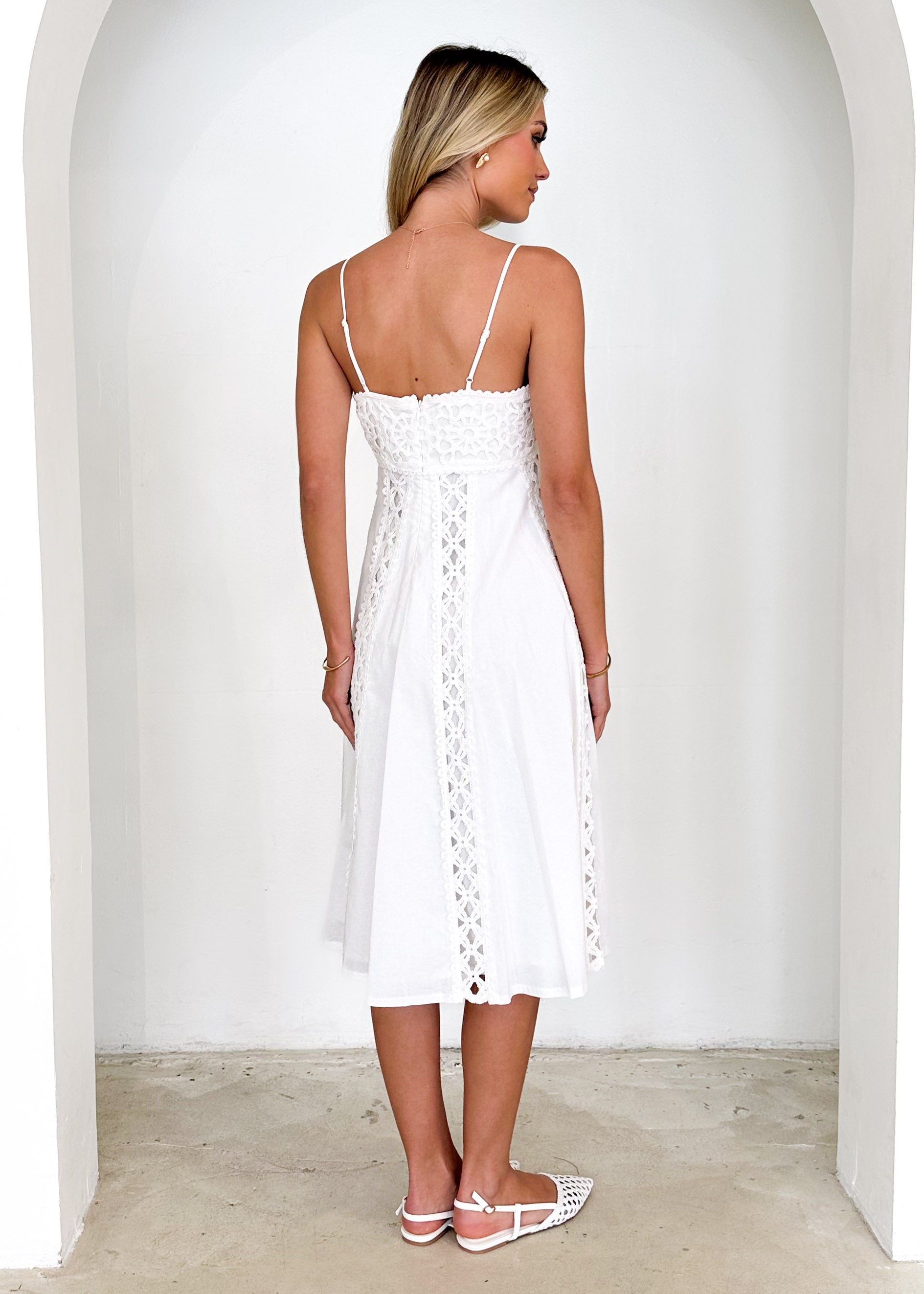 Empress Midi Dress - Off White