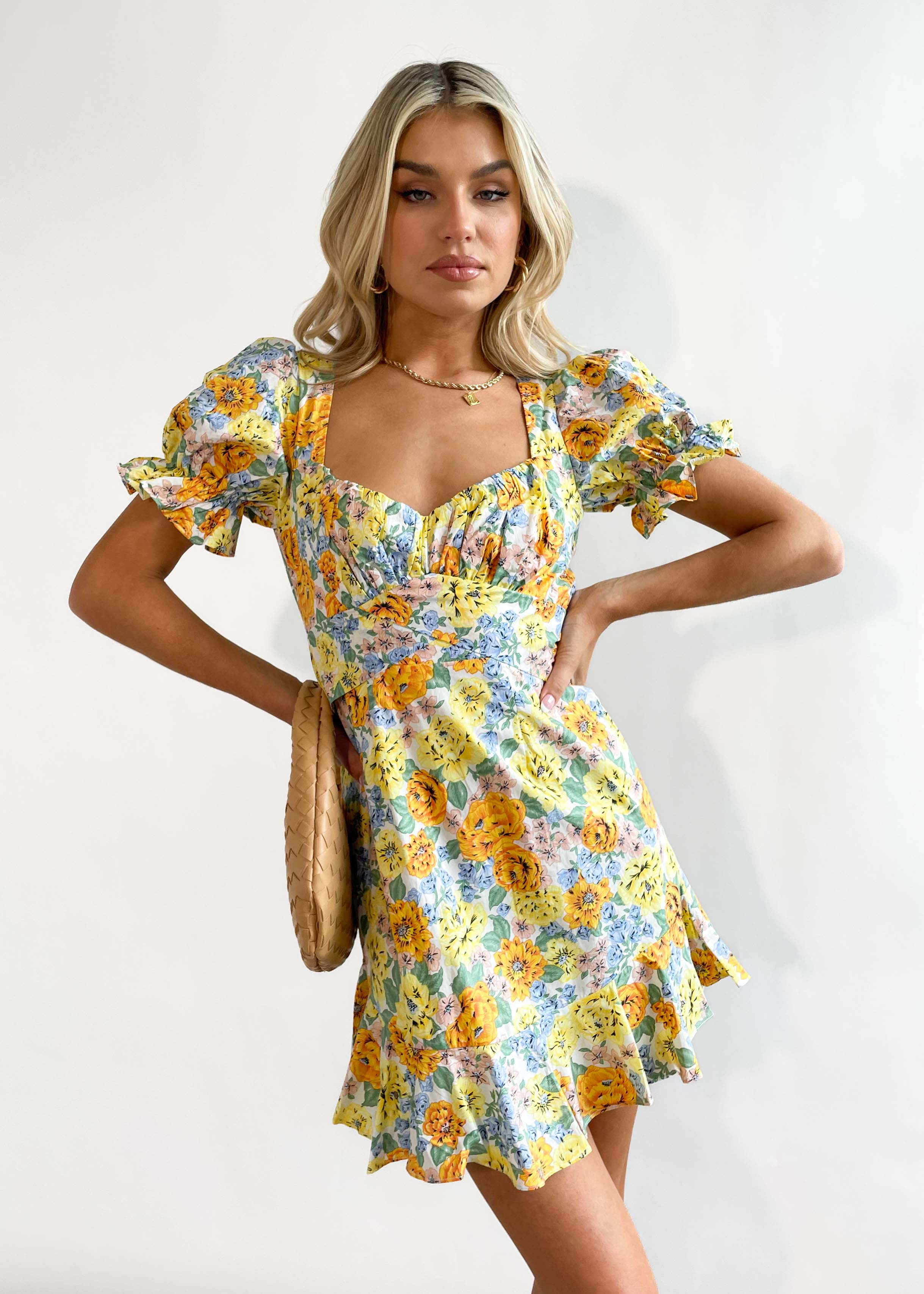 Another Moment Dress - Yellow Floral