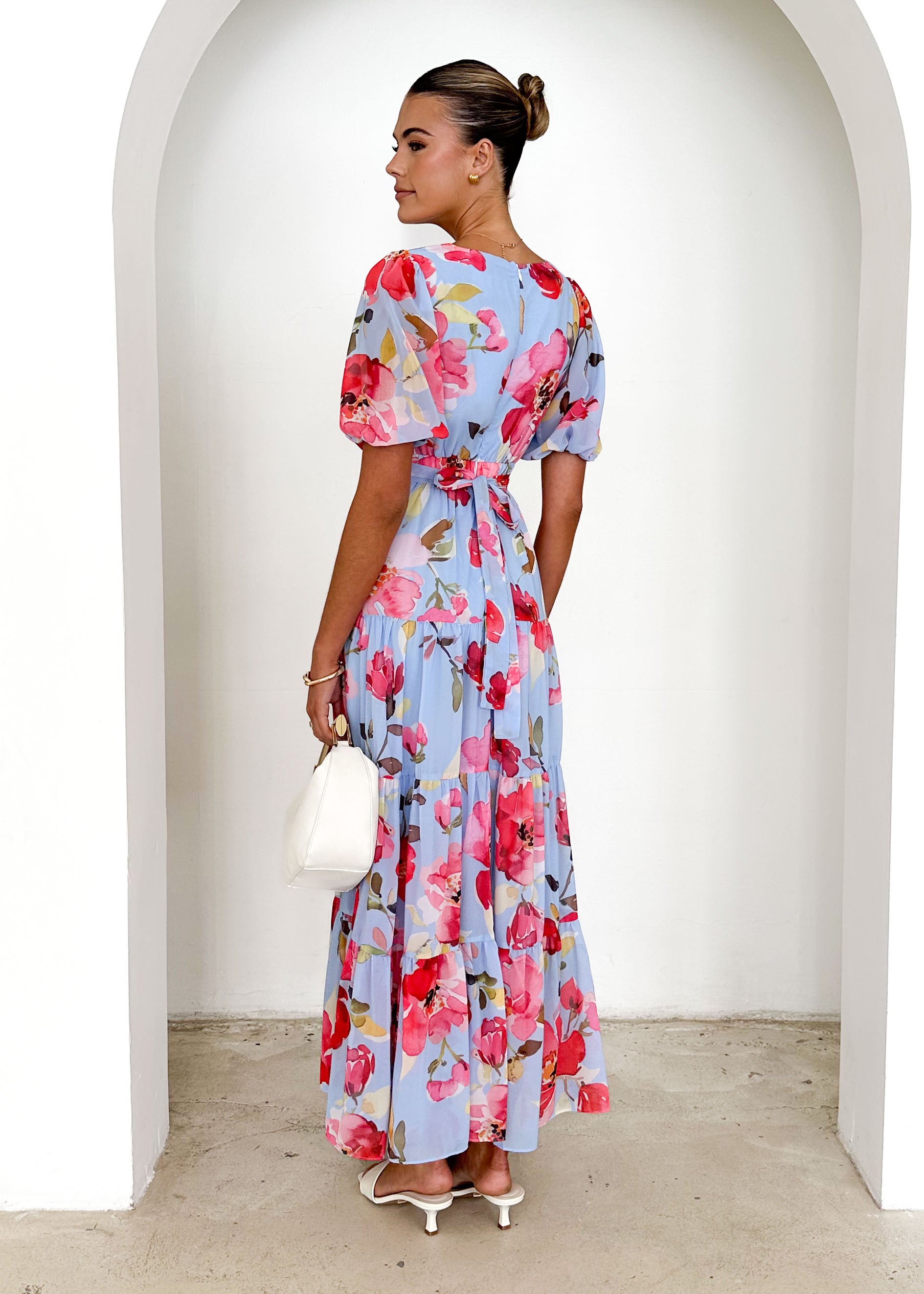 Casablanca Maxi Dress - Blue Floral