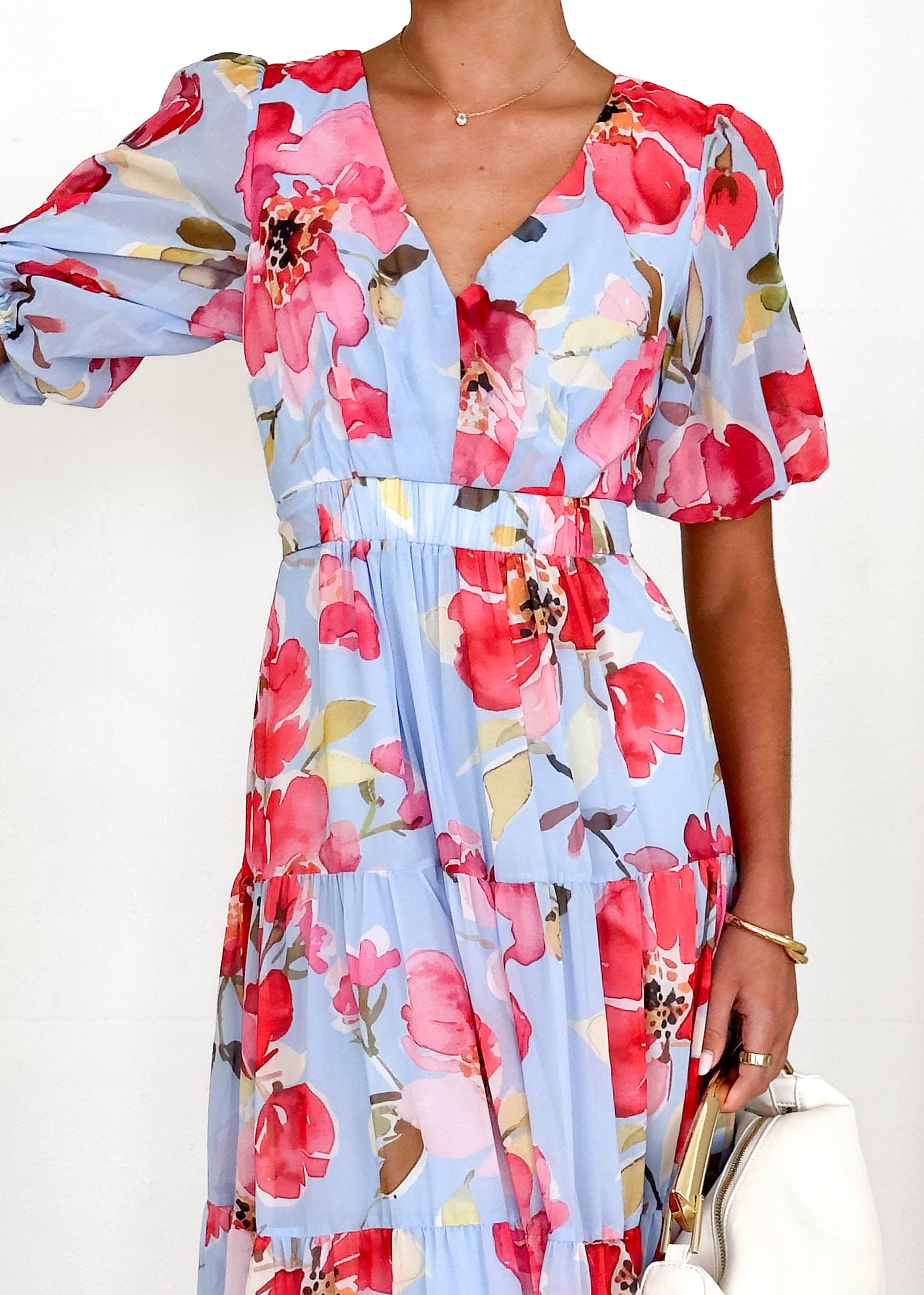 Casablanca Maxi Dress - Blue Floral