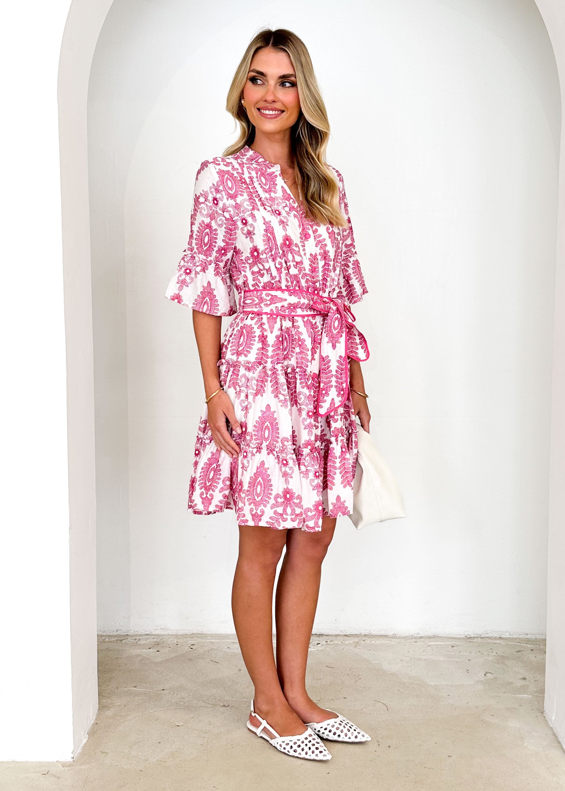 Vanni Dress - Pink Paisley