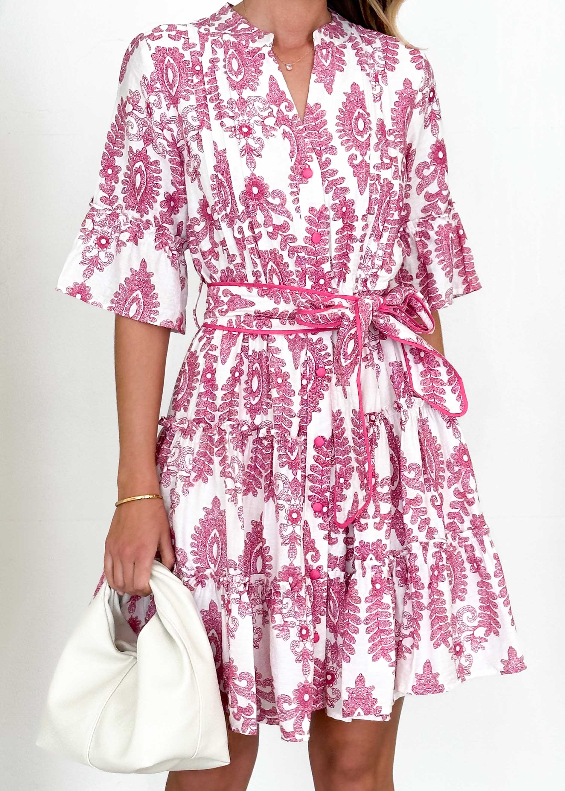 Vanni Dress - Pink Paisley