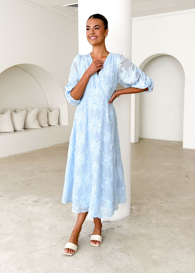 Bayside Midi Dress - Powder Blue