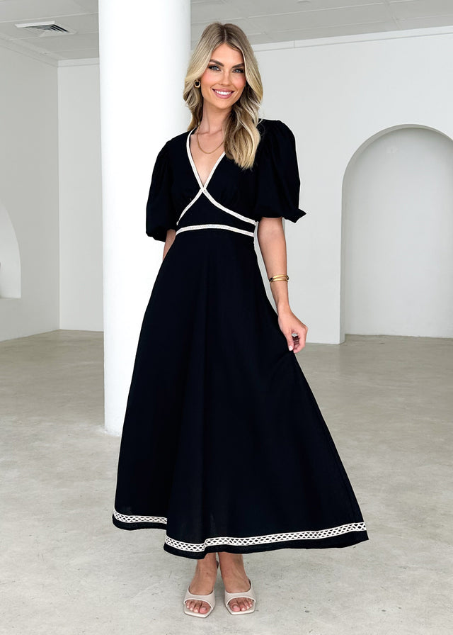 Ellodie Maxi Dress - Black Gingham & Heels Ellodie Maxi Dress - Black Gingham & Heels