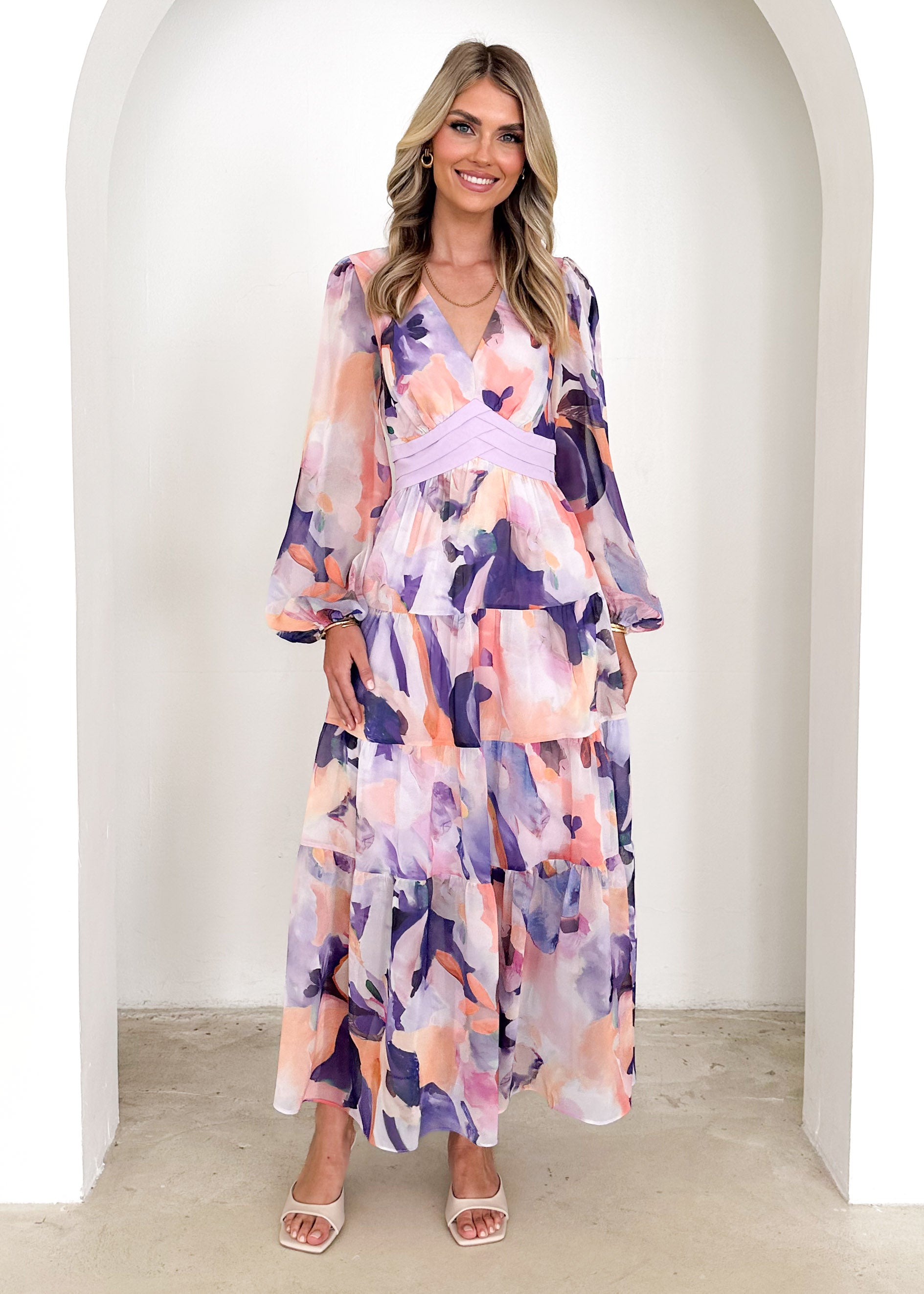 Mayella Maxi Dress - Lilac Garden