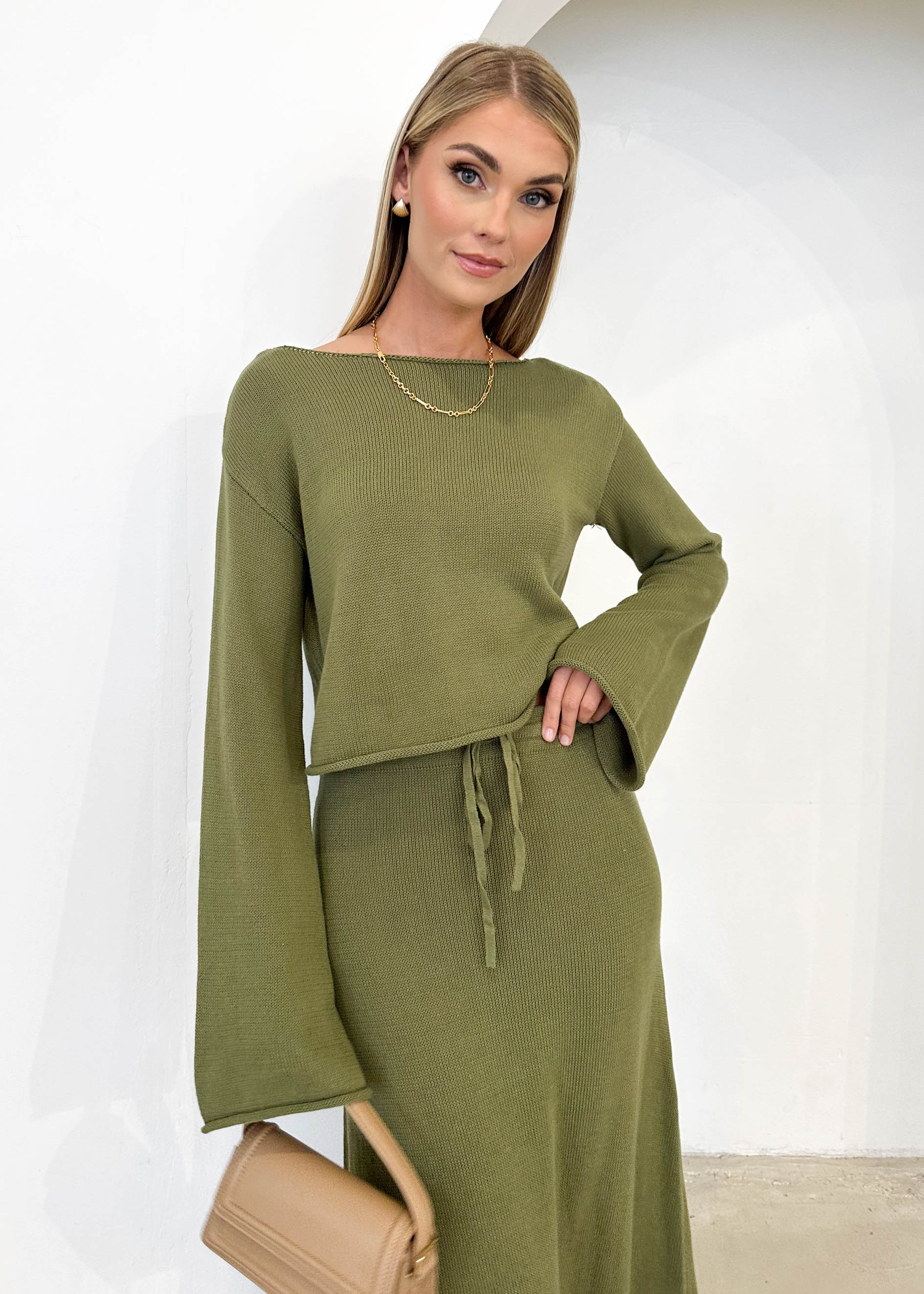 Emerson Knit Top - Olive