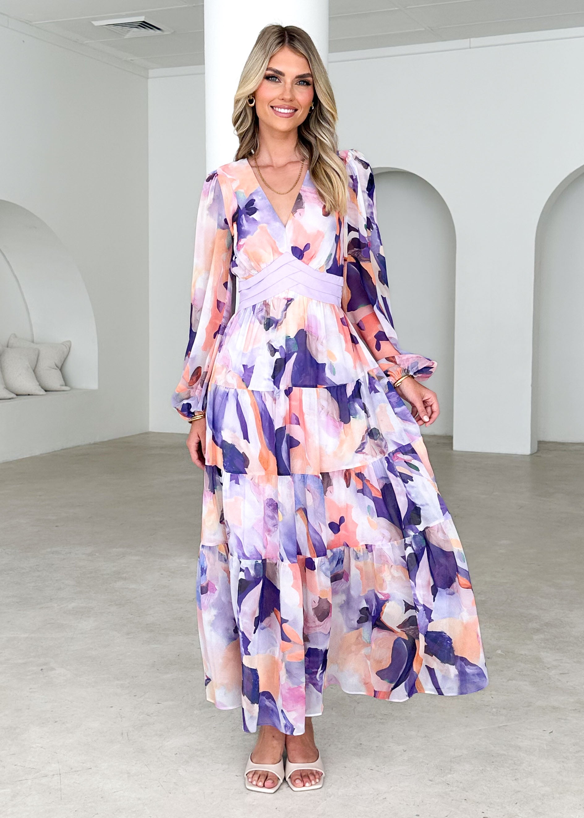 Mayella Maxi Dress - Lilac Garden