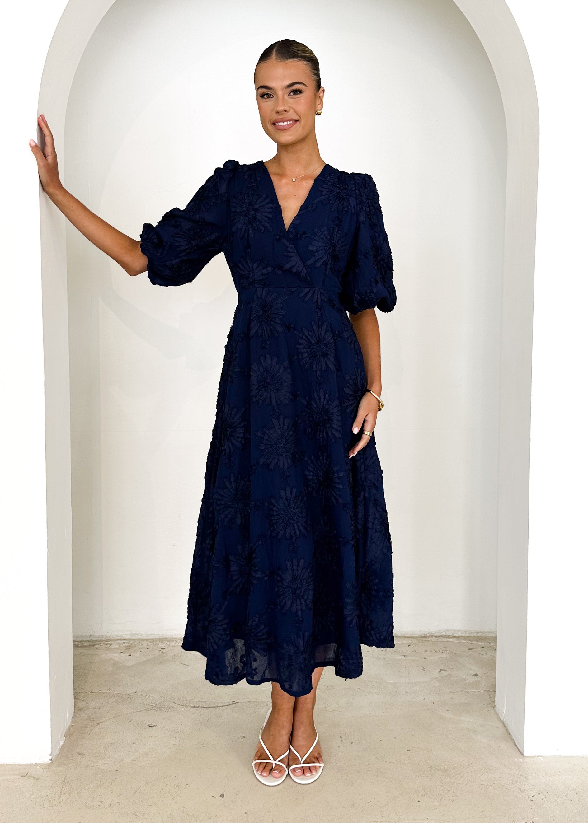 Bayside Midi Dress - Navy