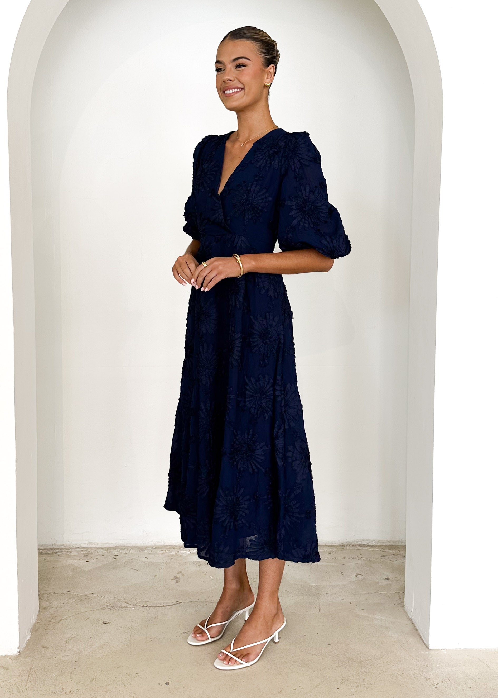 Bayside Midi Dress - Navy