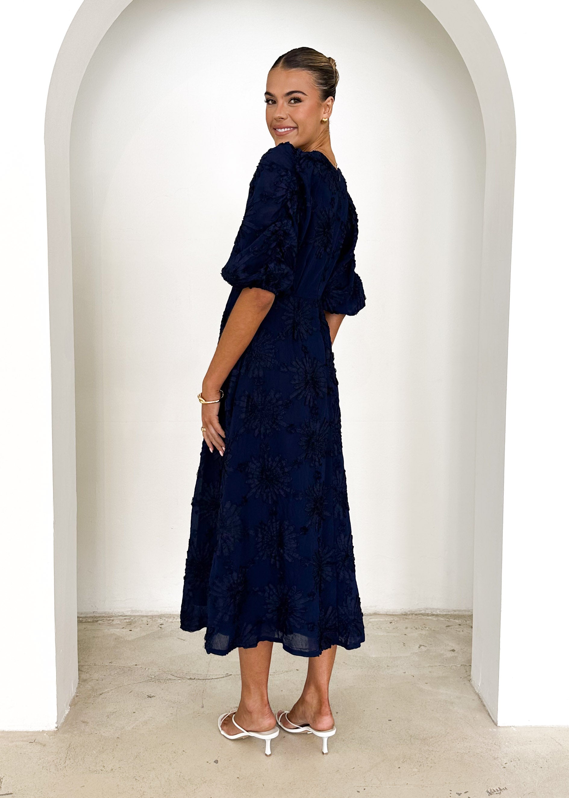 Bayside Midi Dress - Navy