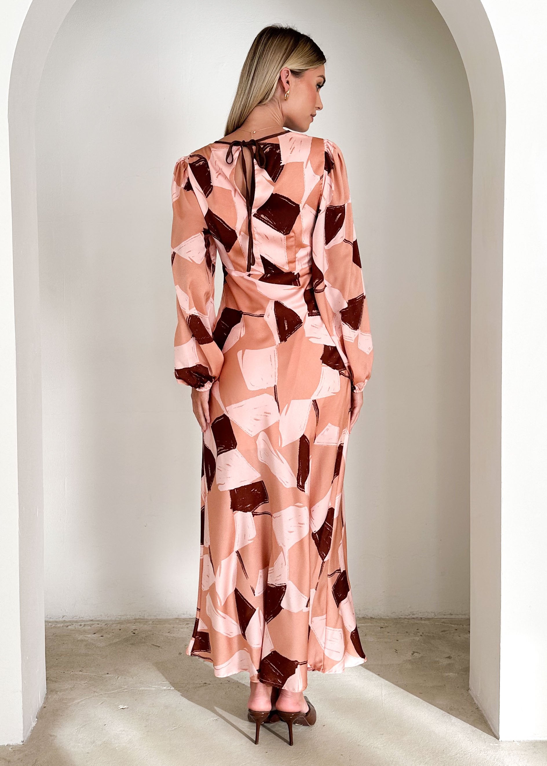 Taliya Maxi Dress - Blush Geo