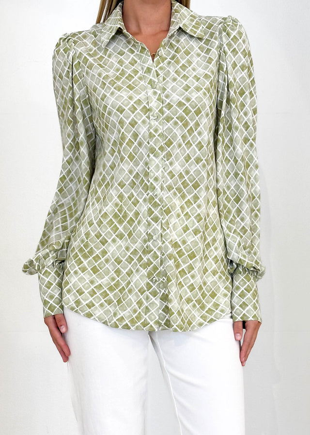 Paison Shirt - Olive Tile