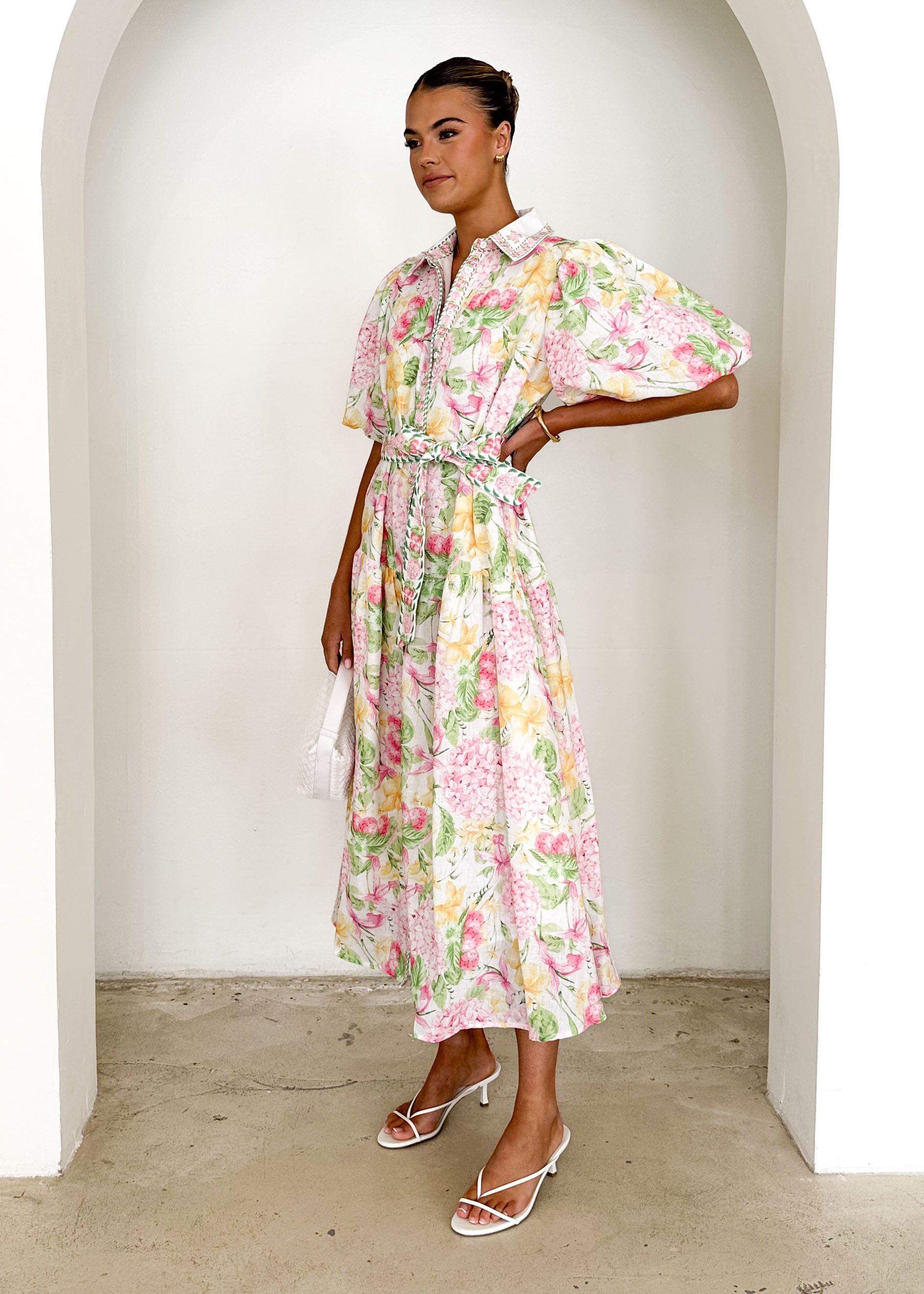 Ceres Midi Dress - Pink Hydrangea