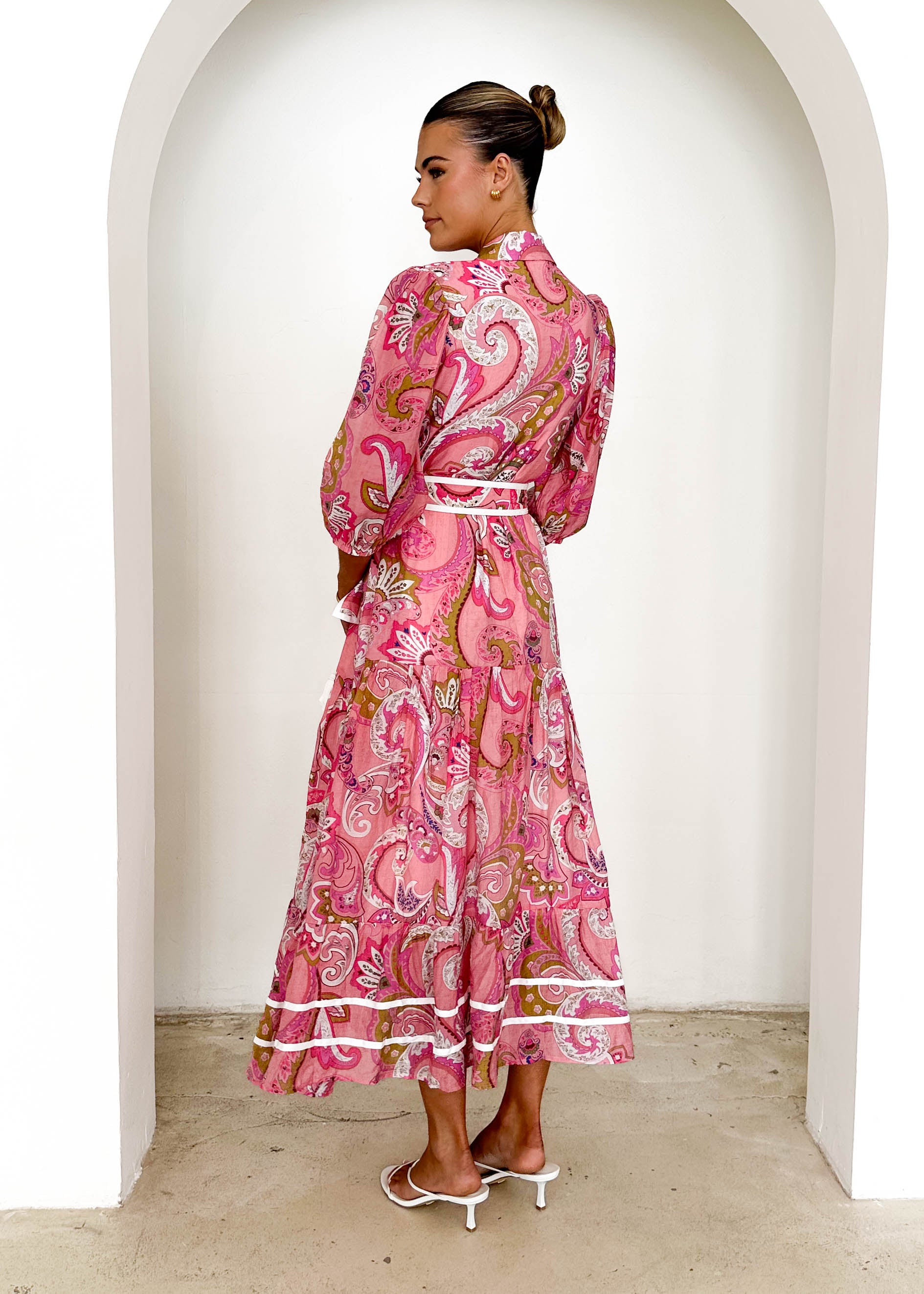 Tantal Maxi Dress - Pink Paisley