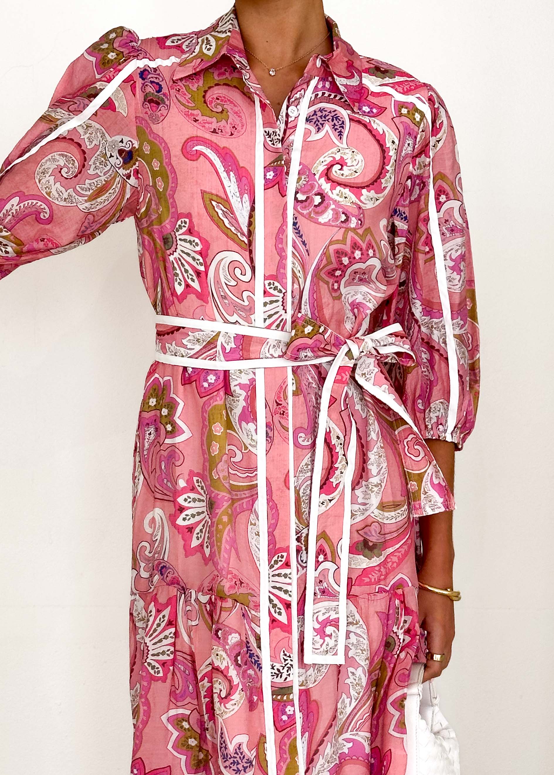 Tantal Maxi Dress - Pink Paisley