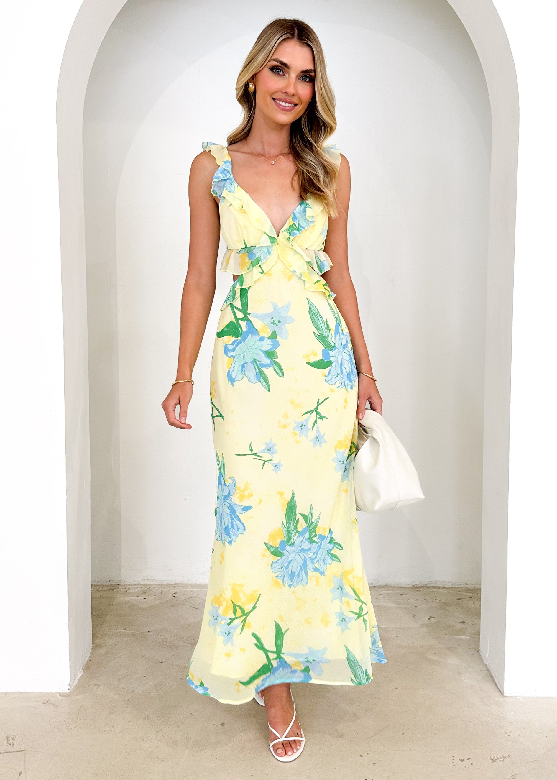 Brinley Maxi Dress - Lemon Floral