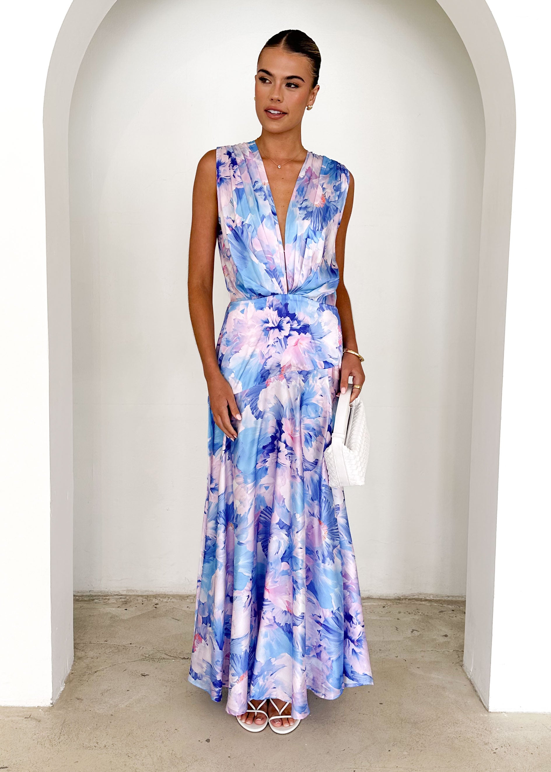 Divinity Maxi Dress - Blue Floral