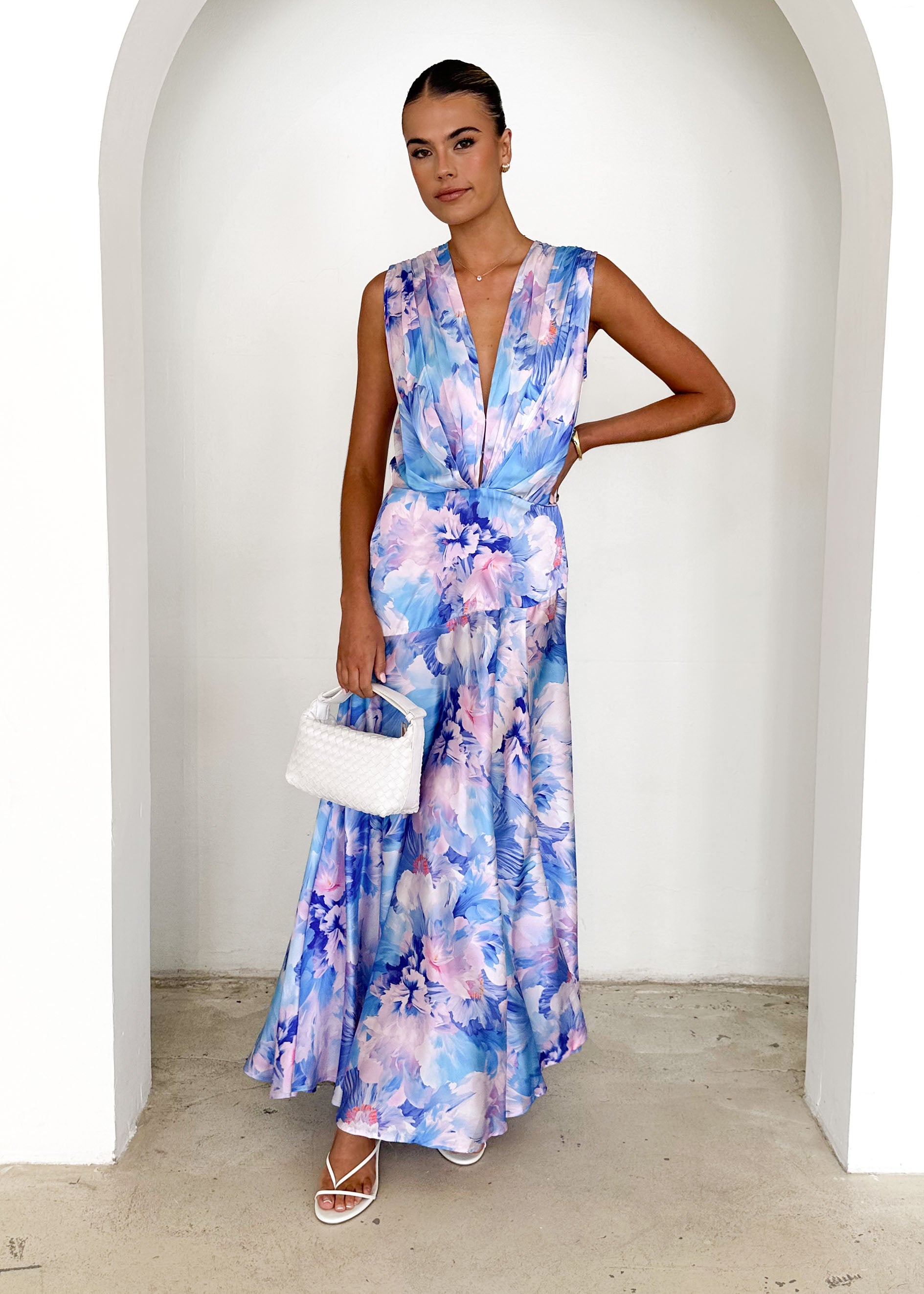 Divinity Maxi Dress - Blue Floral