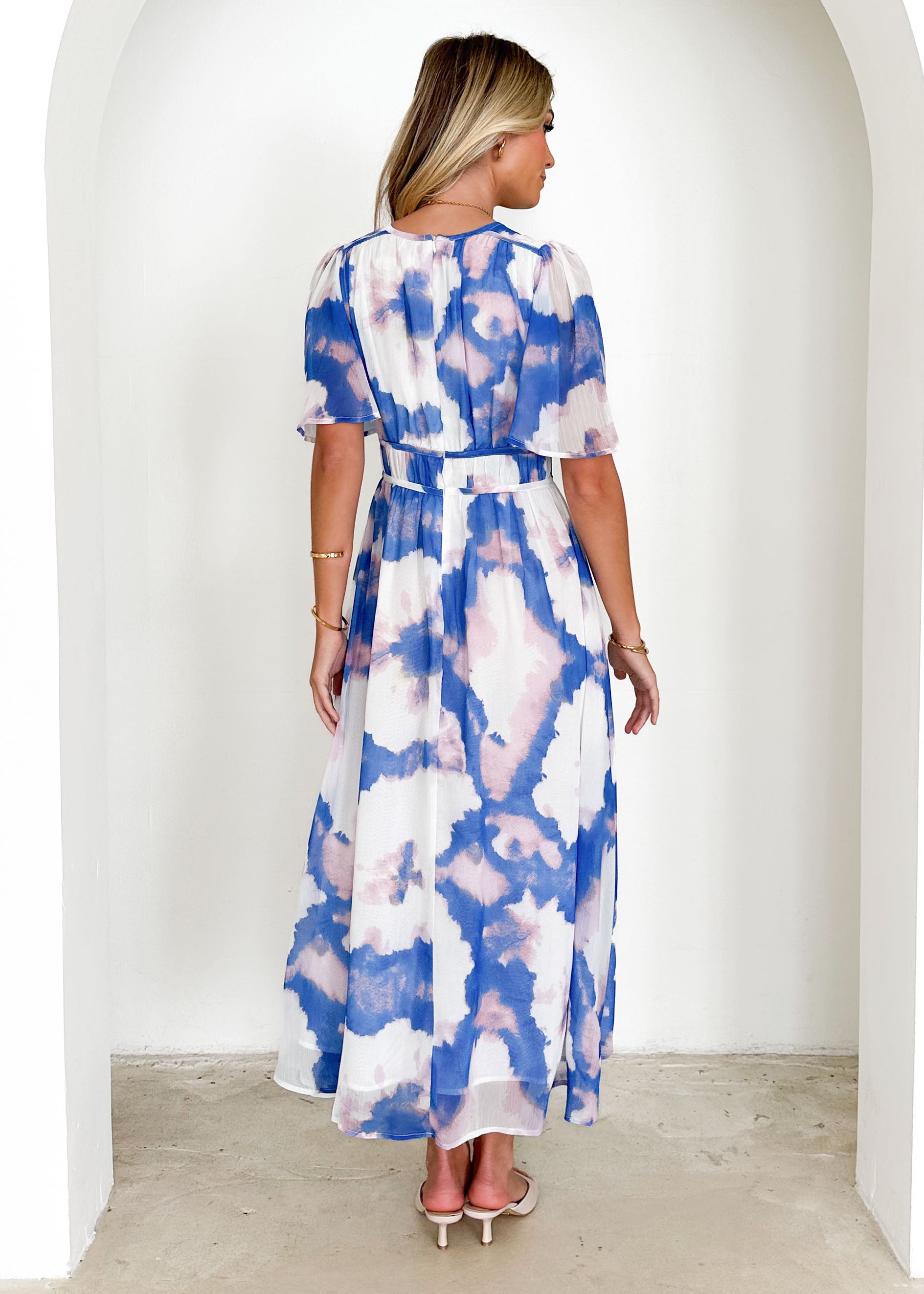 Innika Maxi Dress - Indigo Watercolour