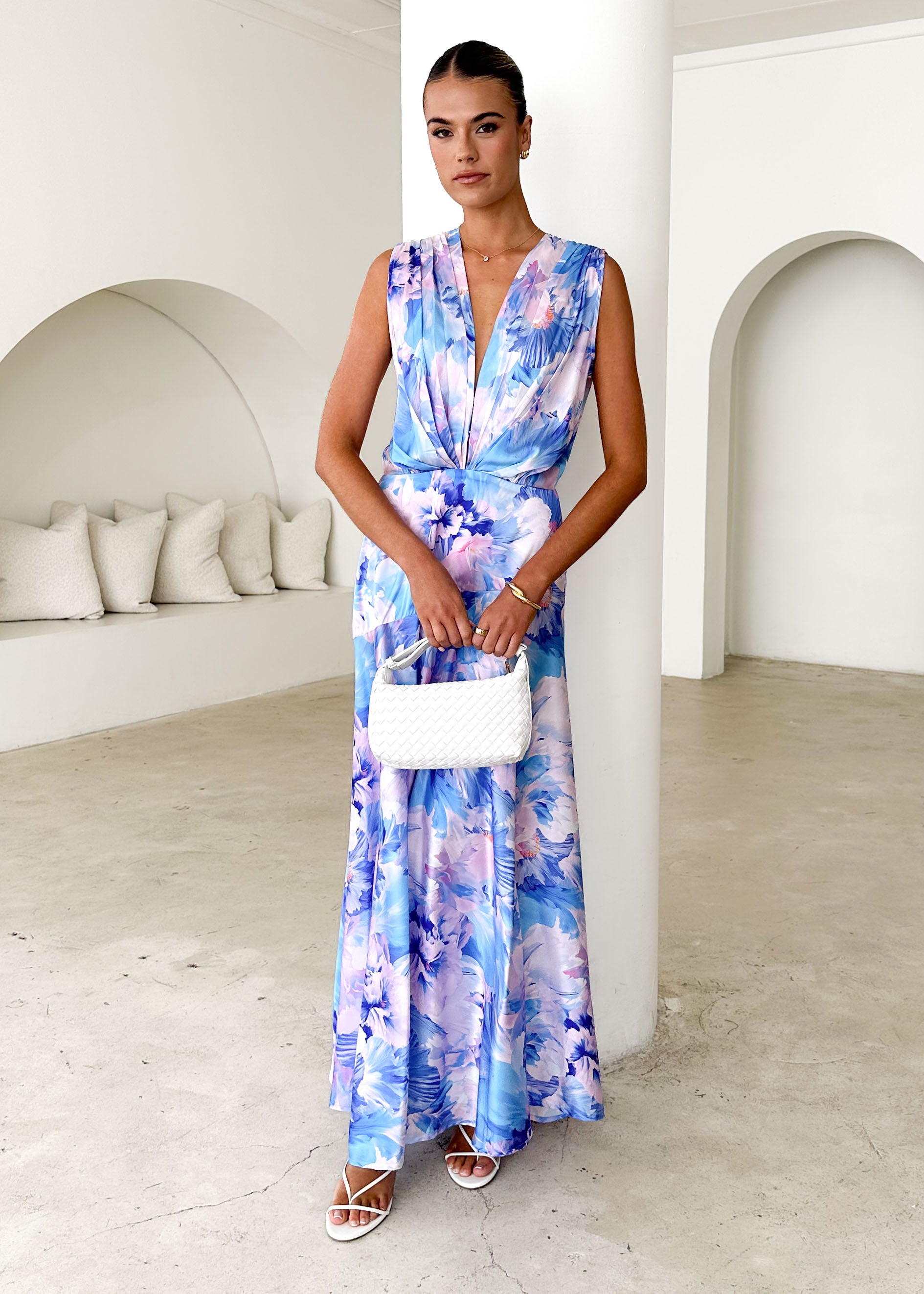 Divinity Maxi Dress - Blue Floral