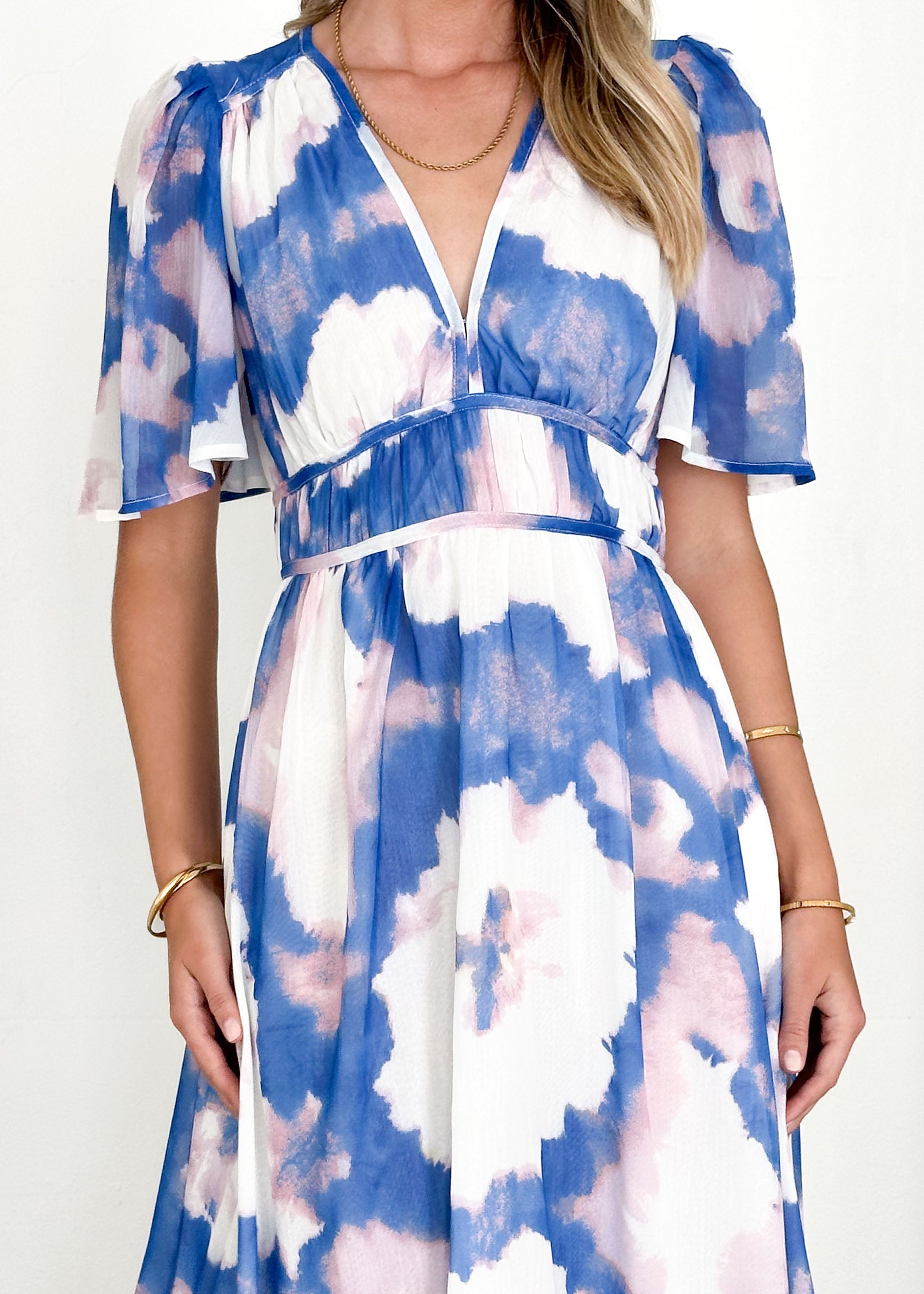 Innika Maxi Dress - Indigo Watercolour