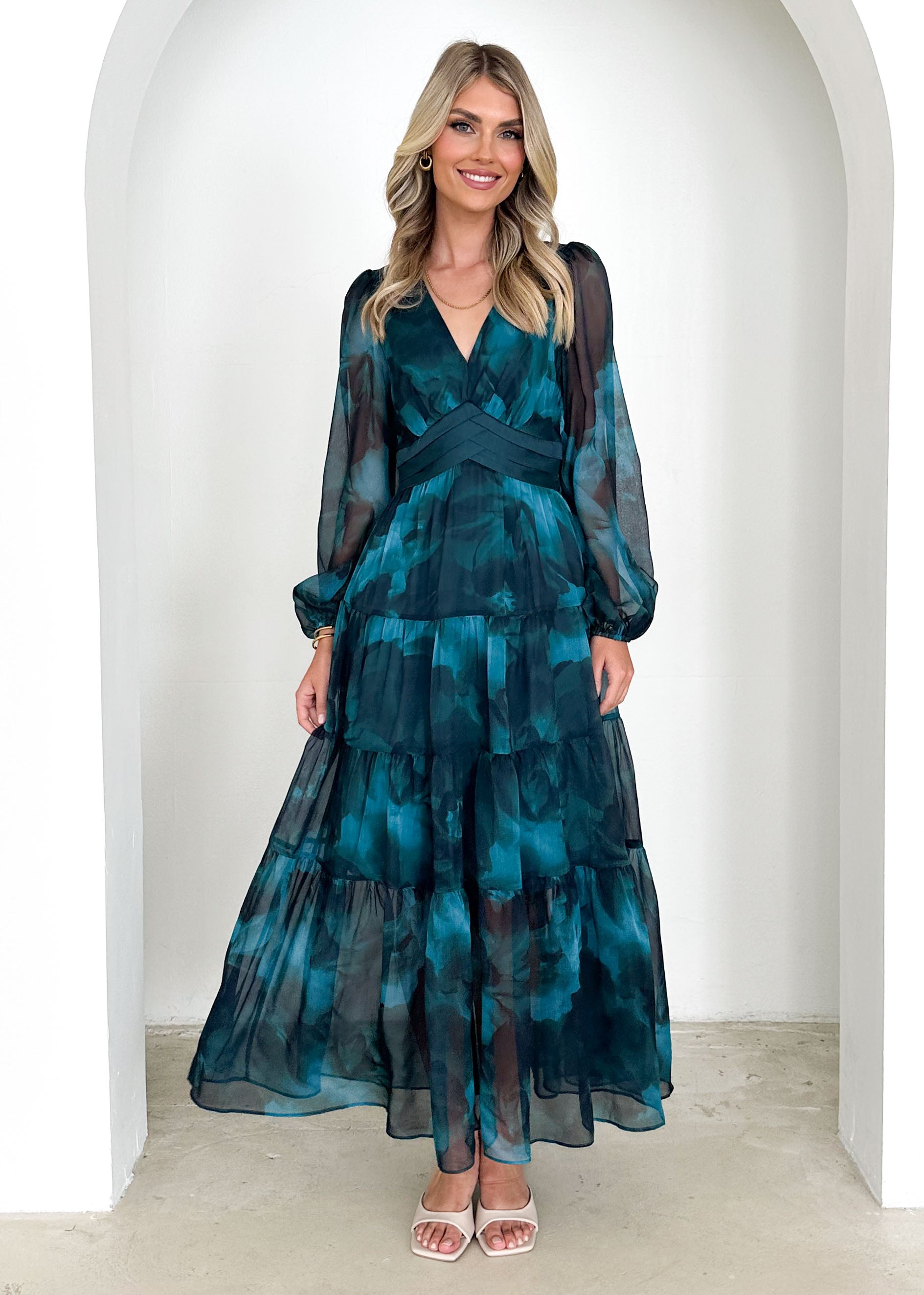 Mayella Maxi Dress - Deep Lagoon