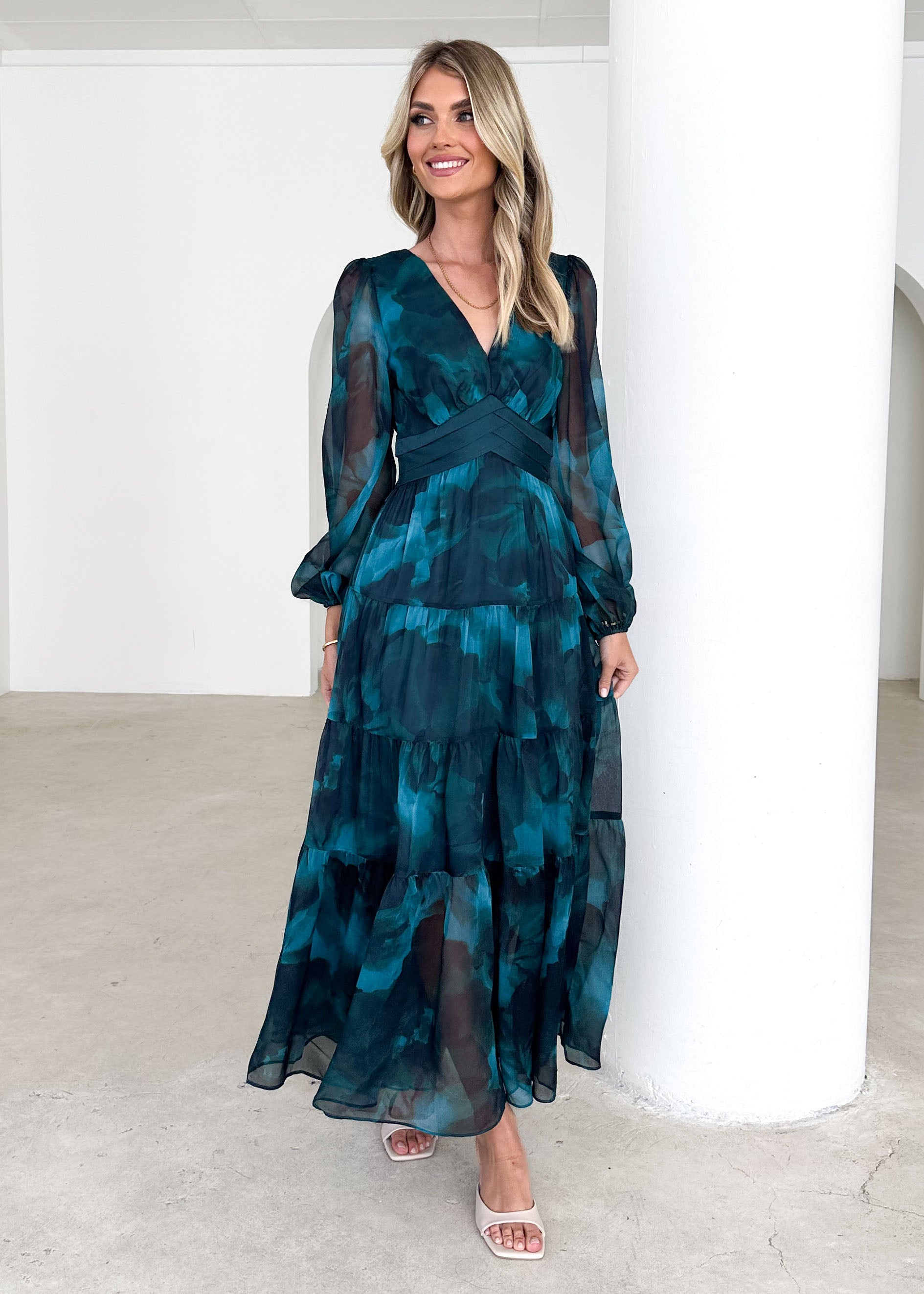 Mayella Maxi Dress - Deep Lagoon