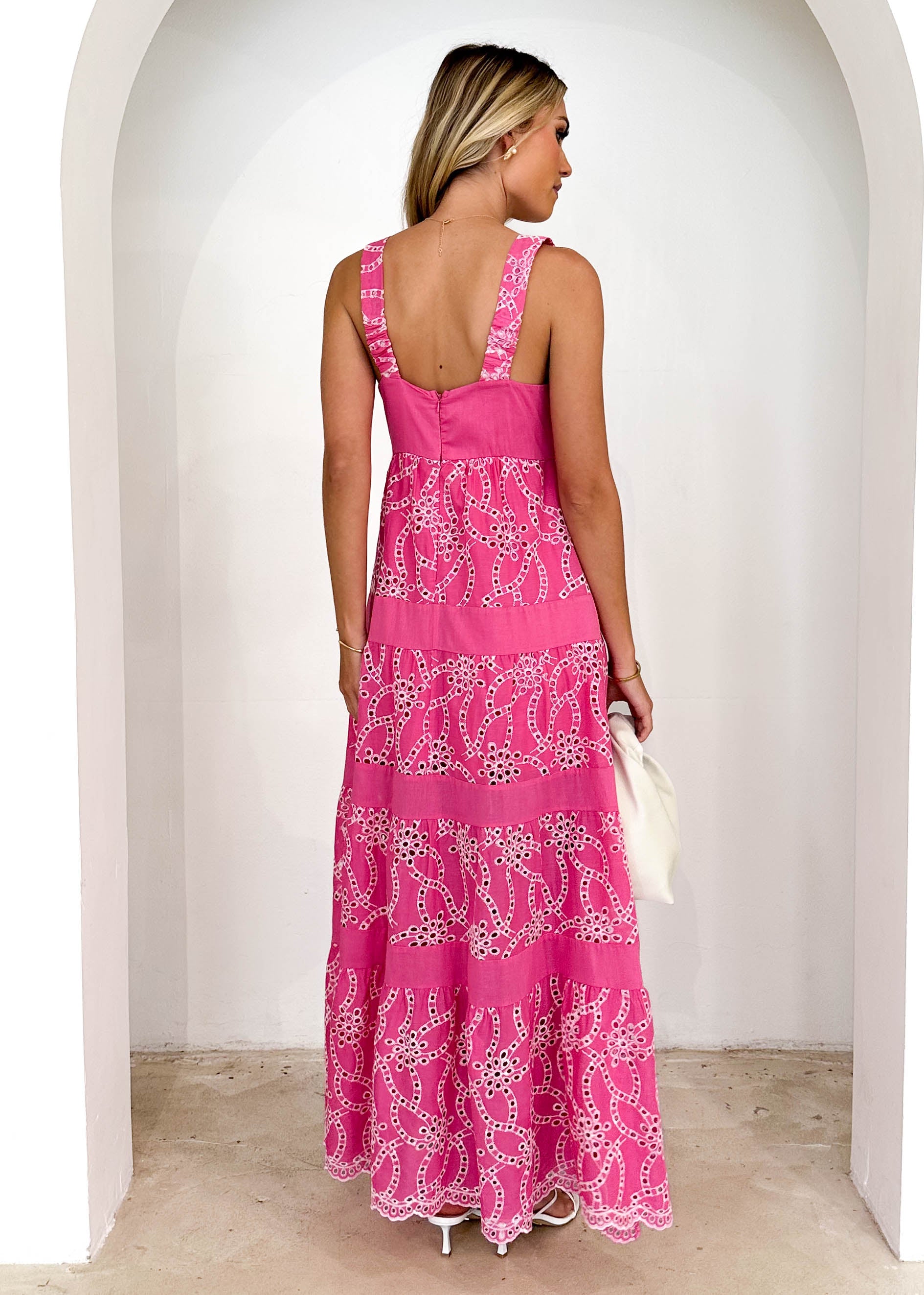 Fiori Maxi Dress - Pink Anglaise