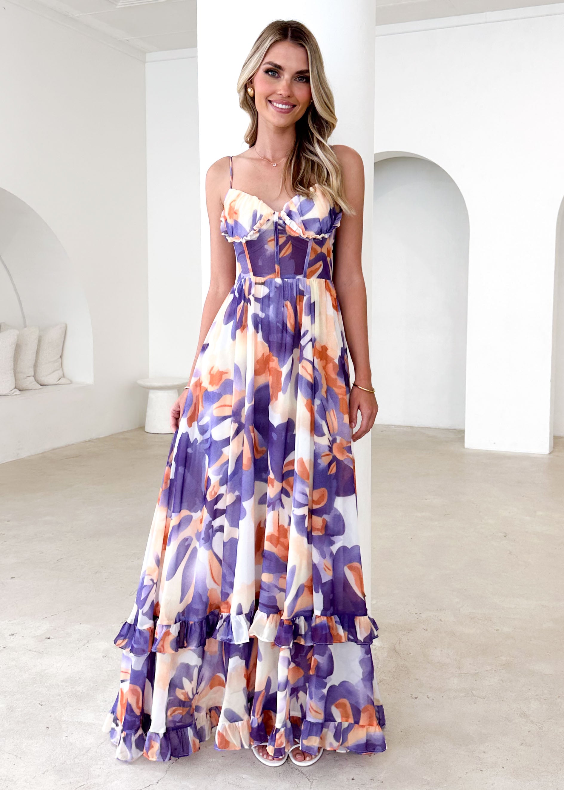 Iver Maxi Dress - Purple Swirl