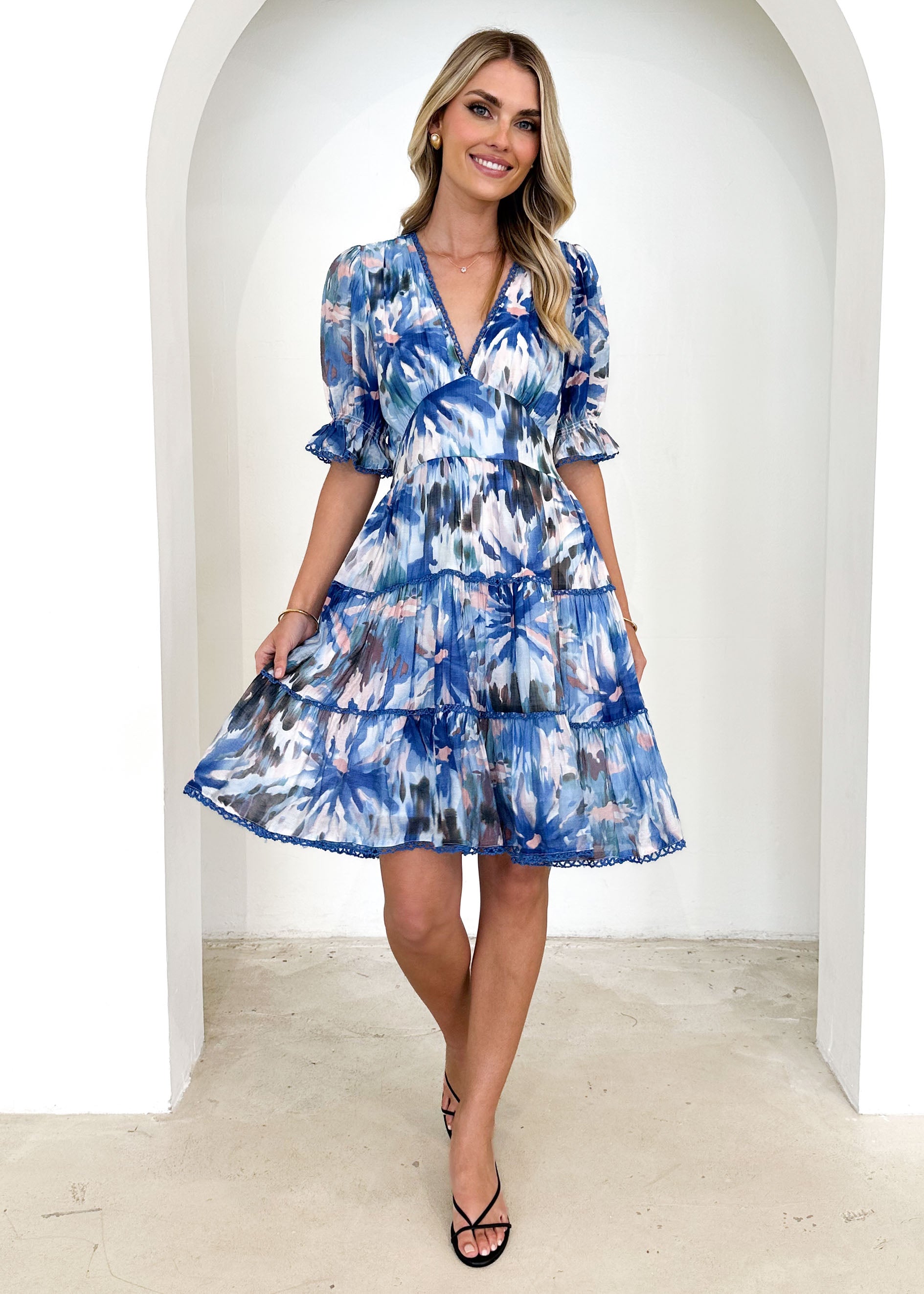 Eclipse Dress - Blue Floral