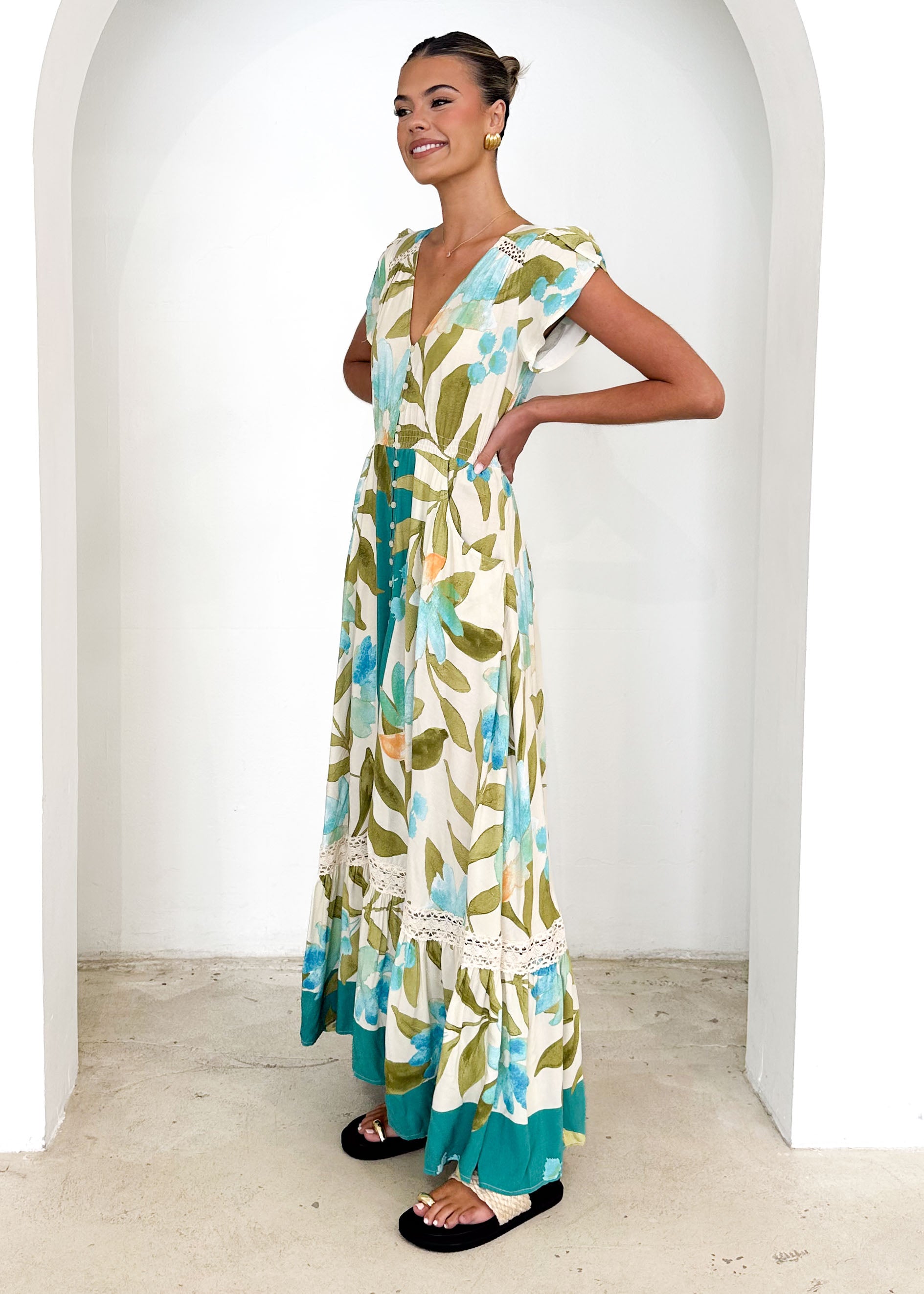 Carmen Maxi Dress - Himalayan Poppy