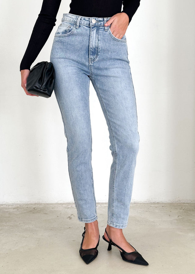 Harrie High Rise Stretch Jeans - Light Wash