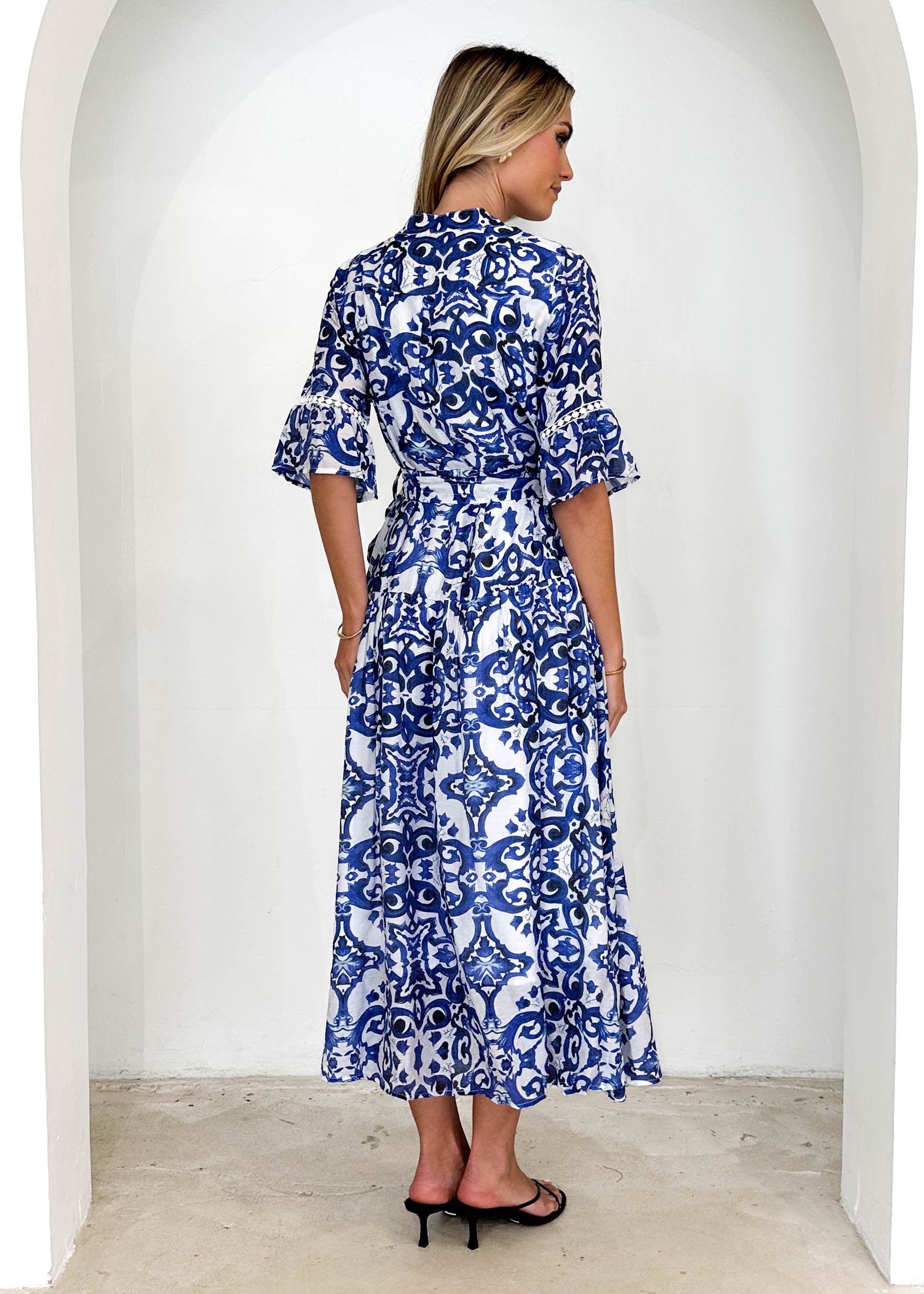 Venice Maxi Dress - Blue Paisley