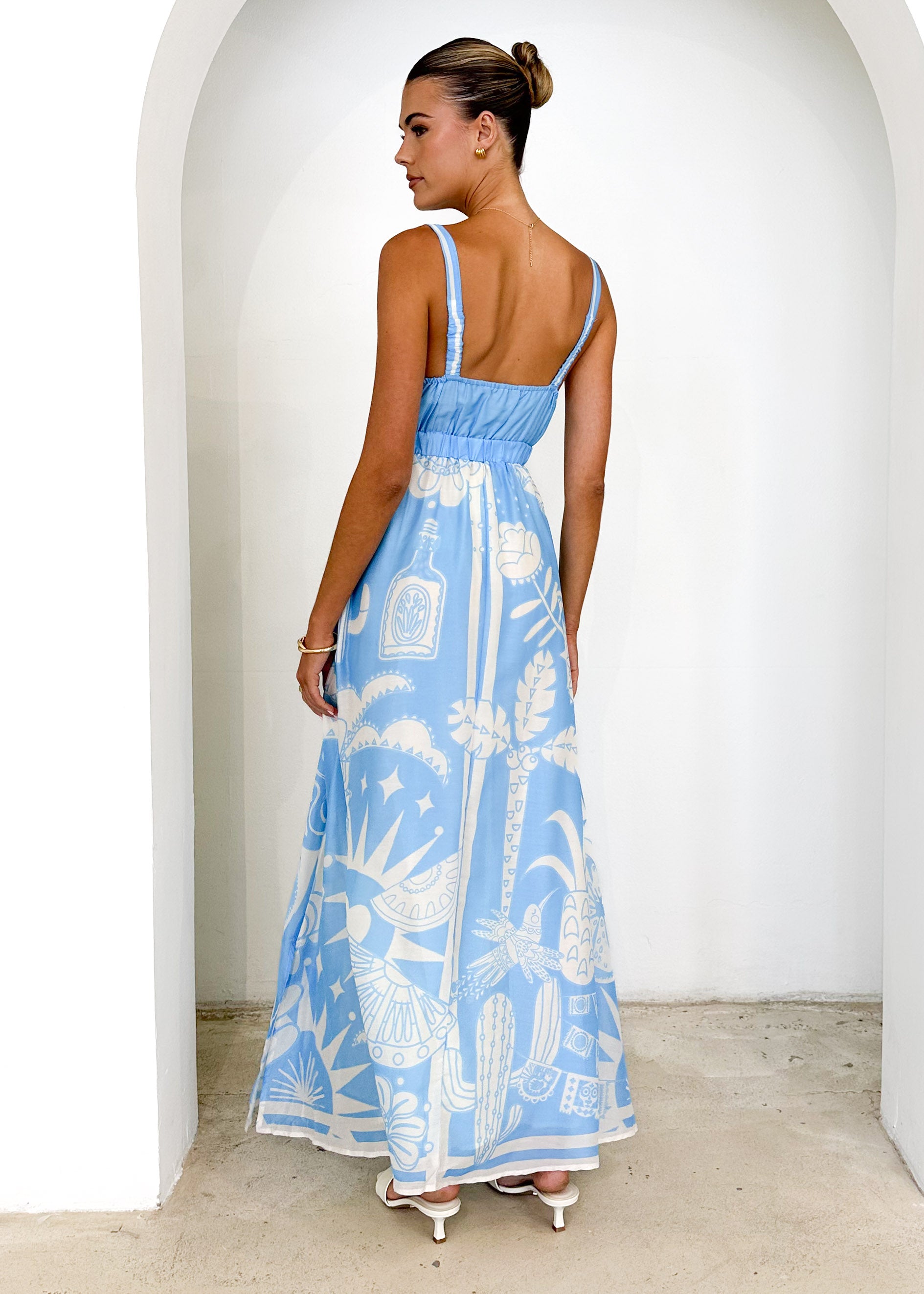 Nerina Maxi Dress - Blue Cabos