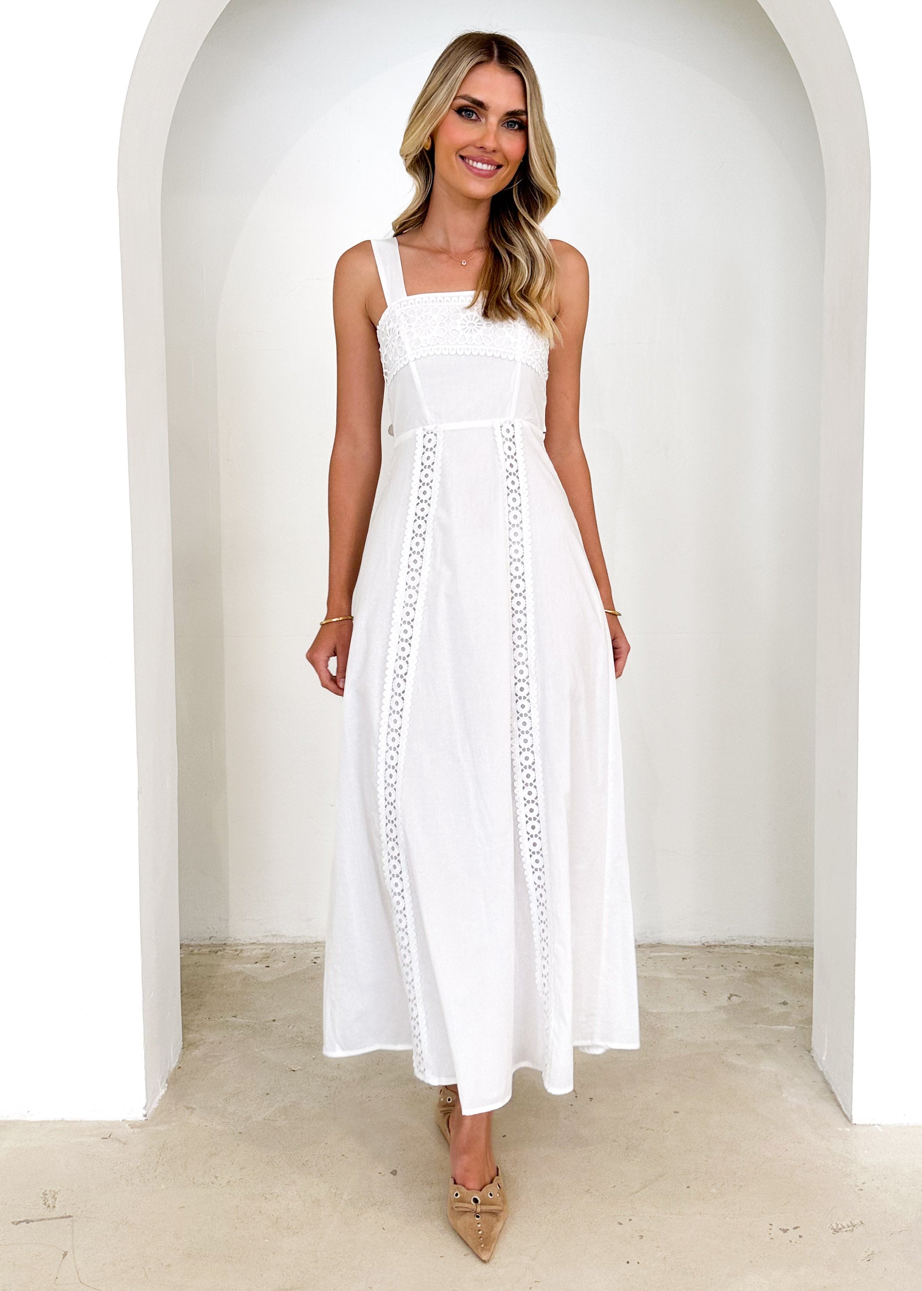 Palace Maxi Dress - Off White