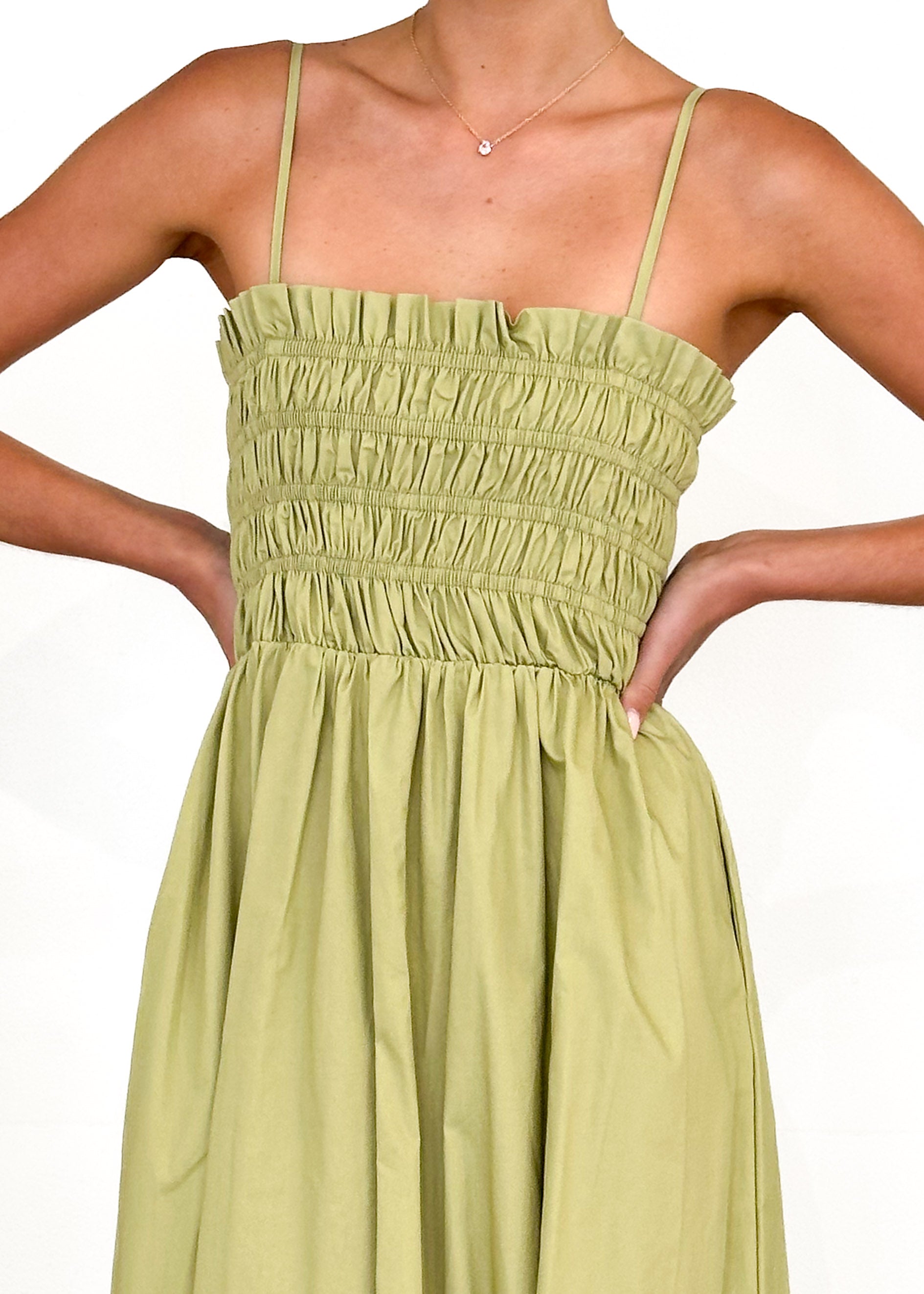 Maple Maxi Dress - Pistachio