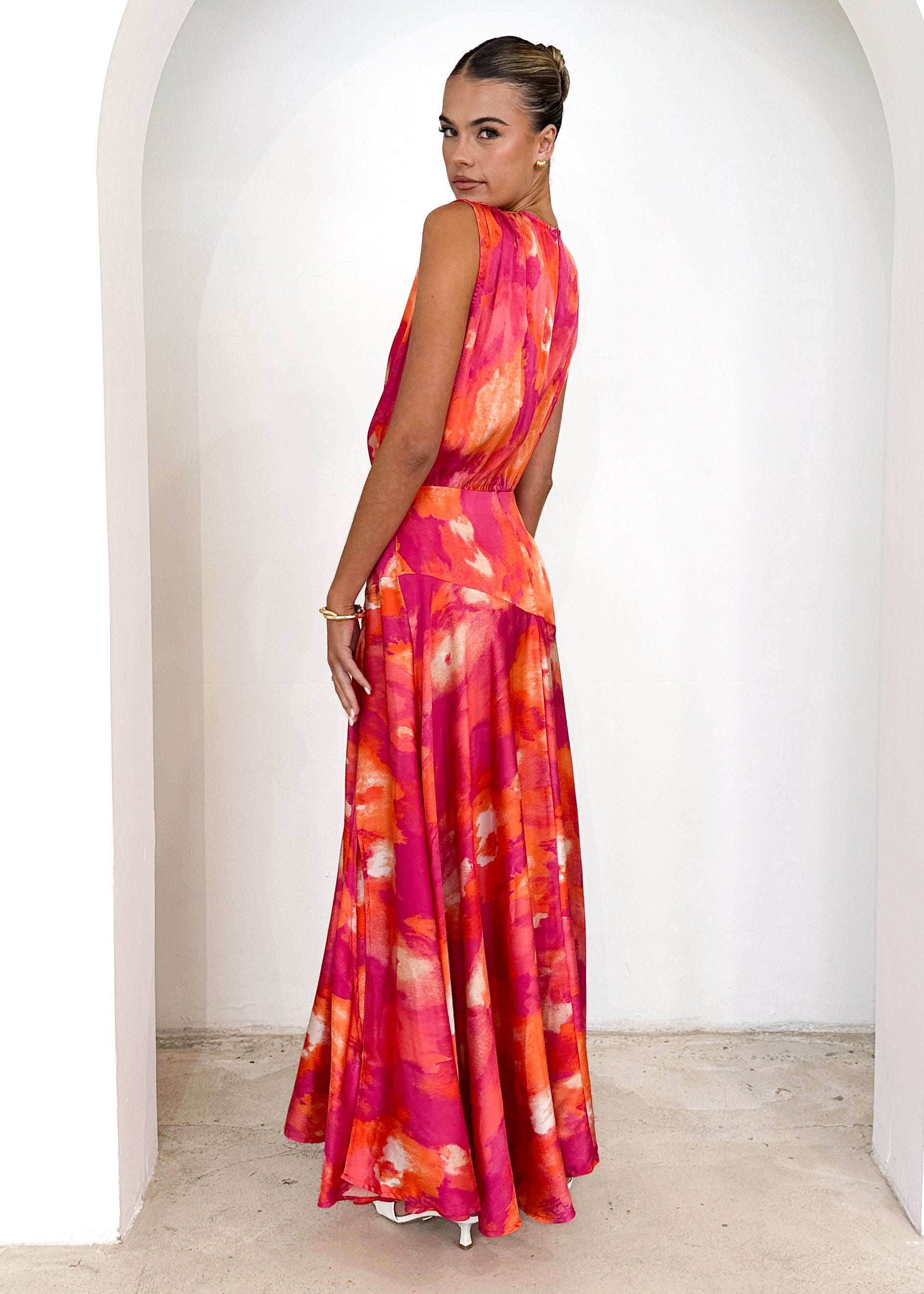 Divinity Maxi Dress - Magenta Splash