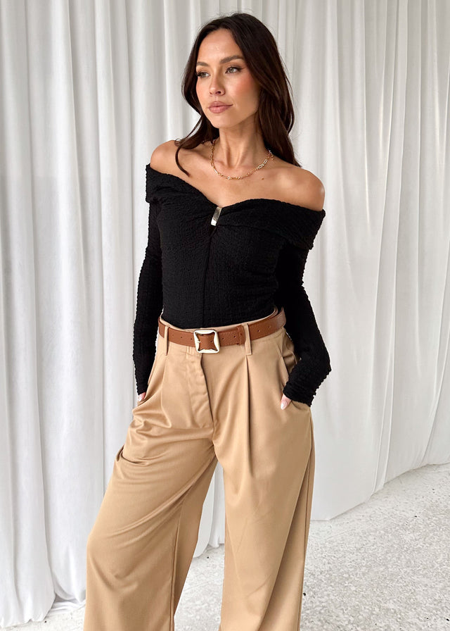 Imcroe Off Shoulder Top - Black