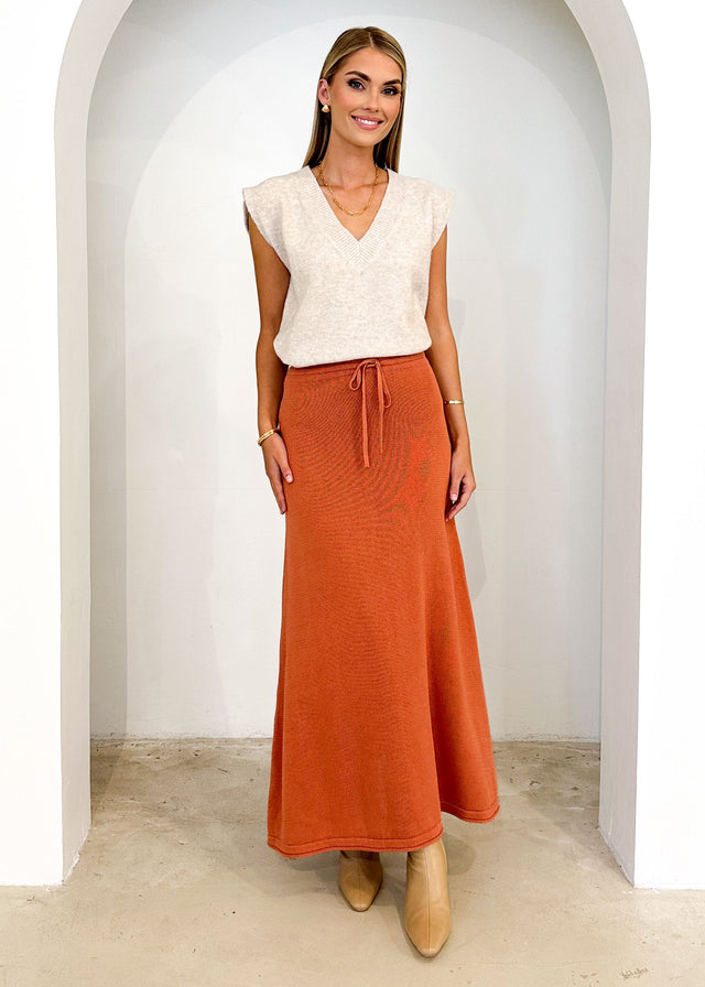 Emerson Knit Maxi Skirt - Cinnamon