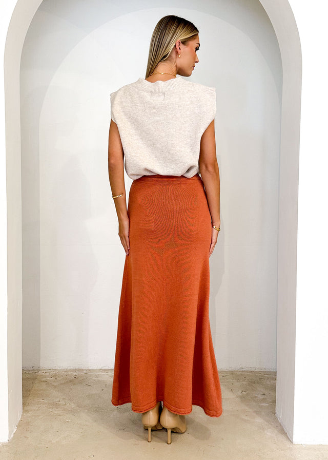 Emerson Knit Maxi Skirt - Cinnamon