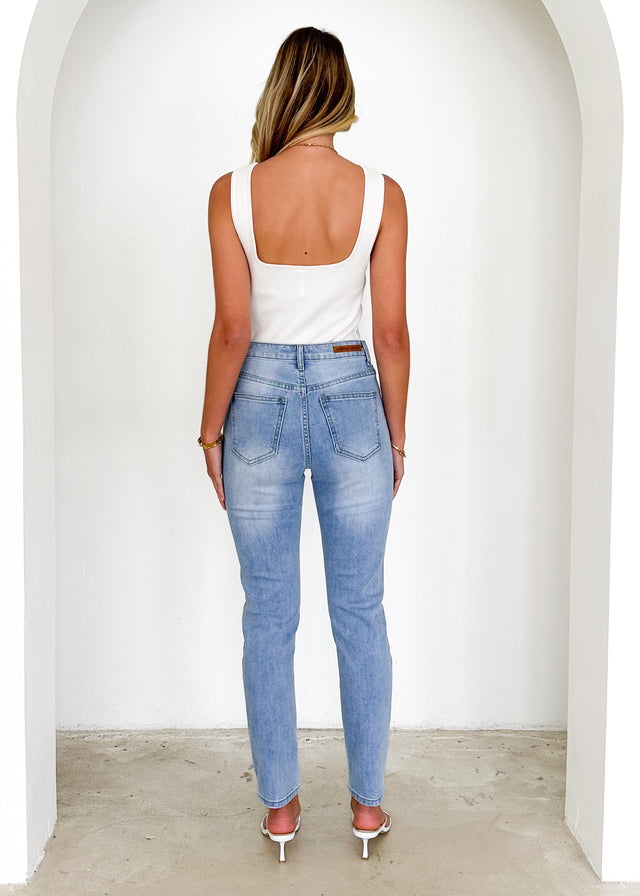 Harrie High Rise Stretch Jeans - Light Wash