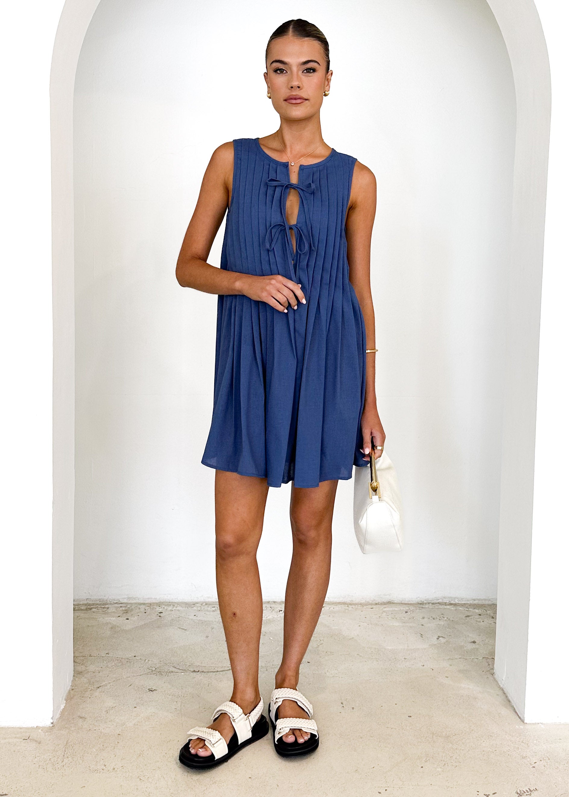 Tiana Dress - Denim Blue