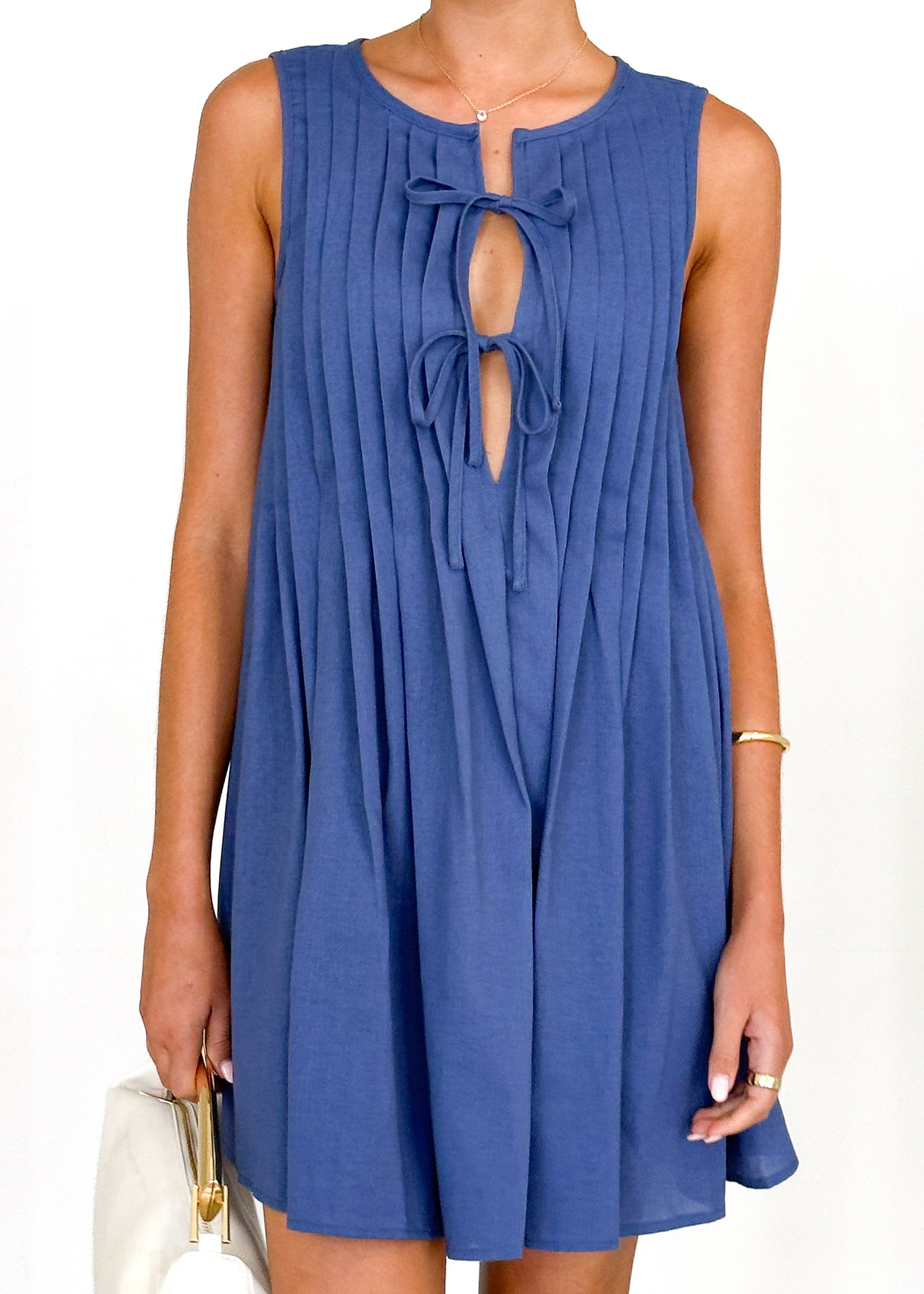 Tiana Dress - Denim Blue