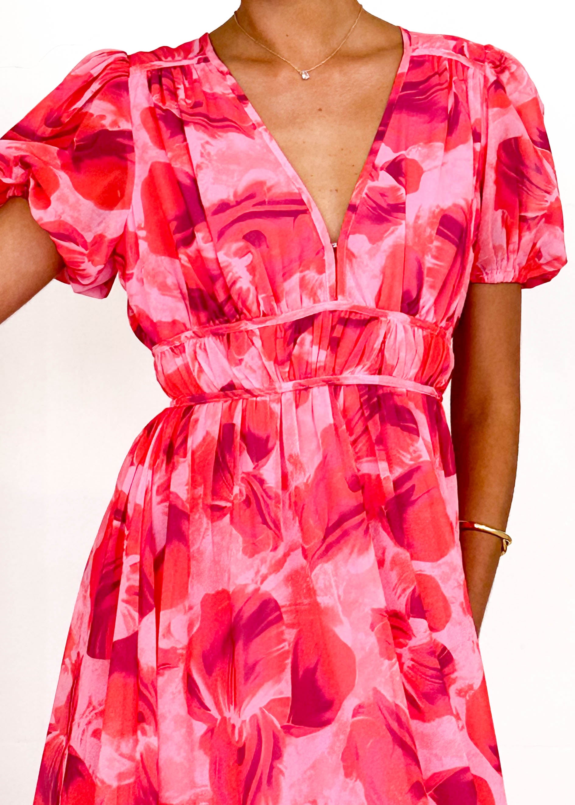 Wynne Maxi Dress - Magenta Floral