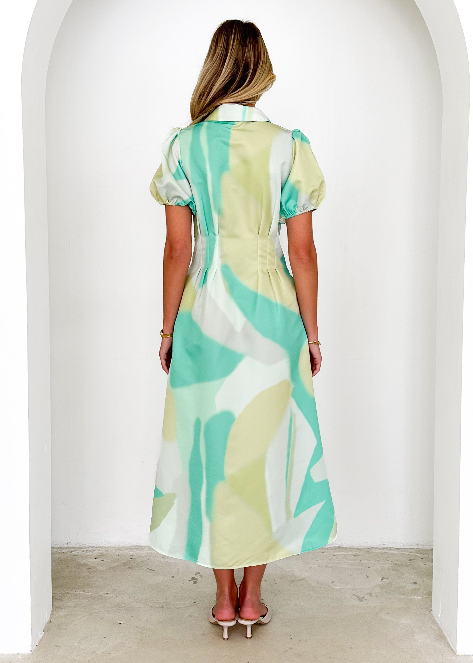 Willoe Midi Dress - Lime Splash