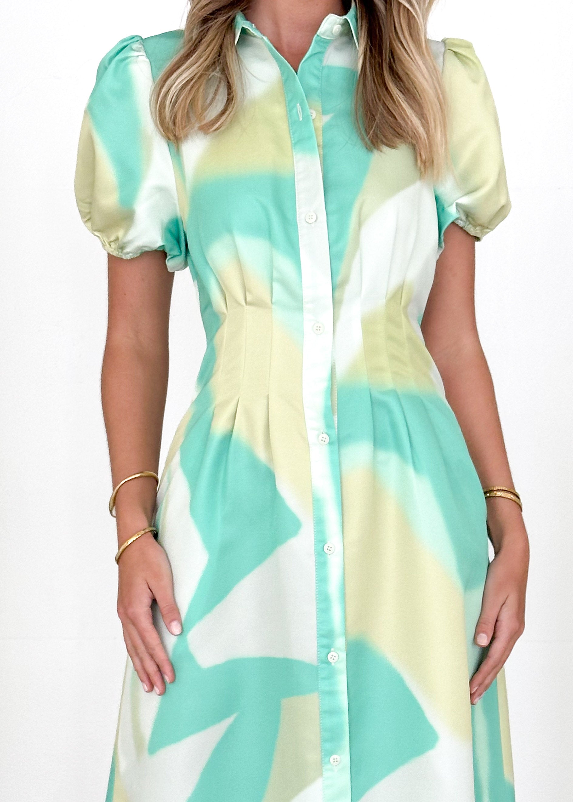 Willoe Midi Dress - Lime Splash